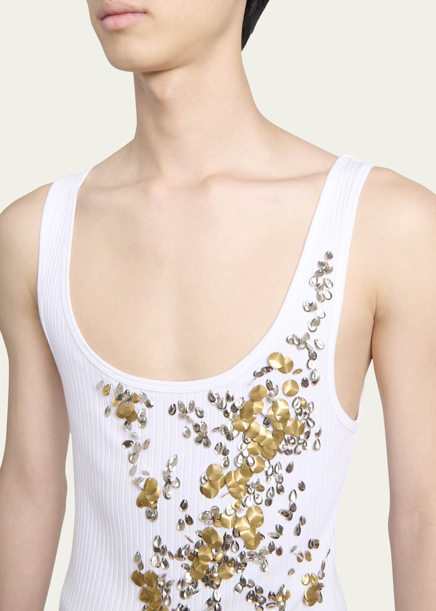 Dries Van Noten Men's Holly Embellished Tank Top Image 5 of 5