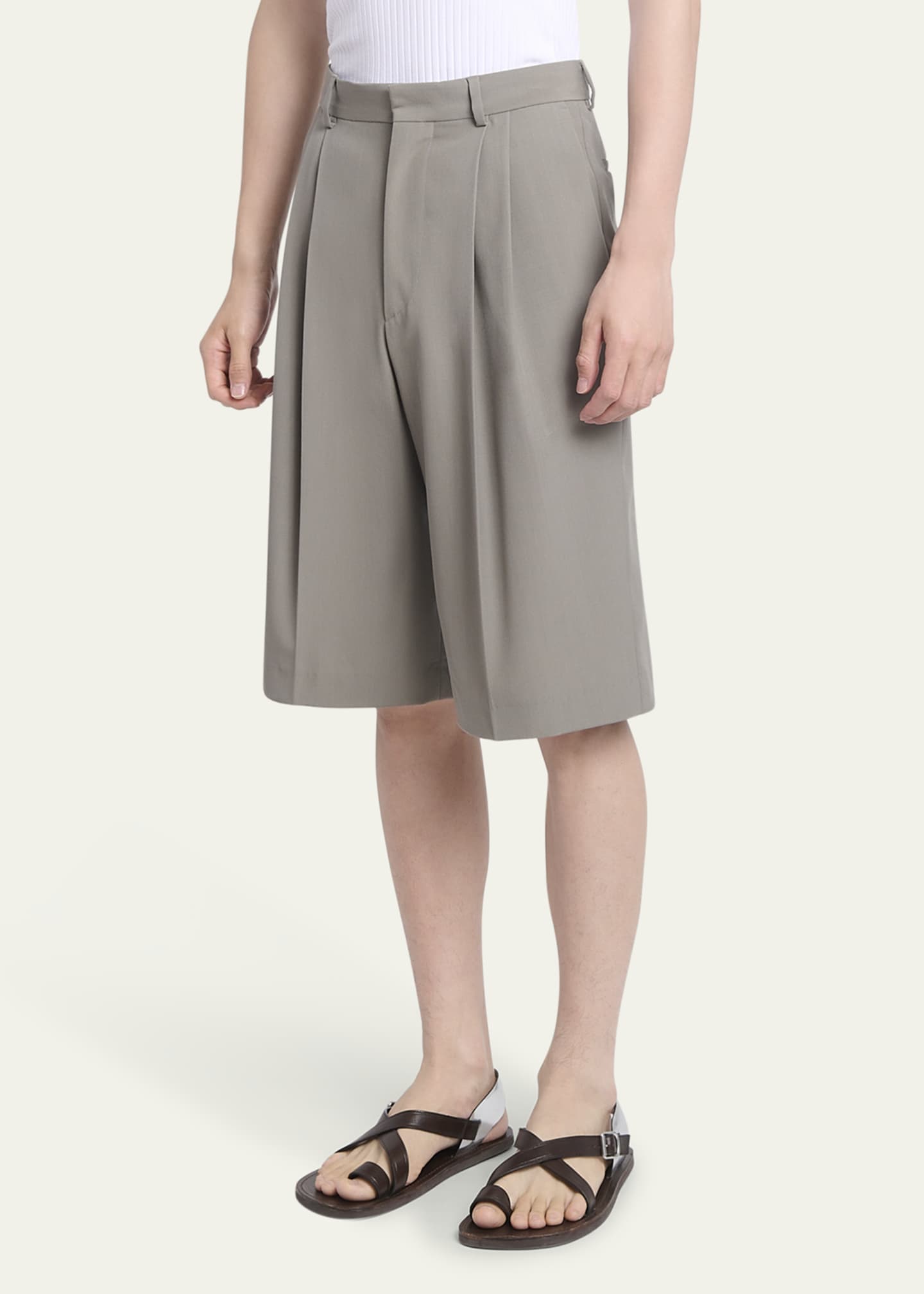 Dries Van Noten Men's Panrom Dress Shorts Image 4 of 5