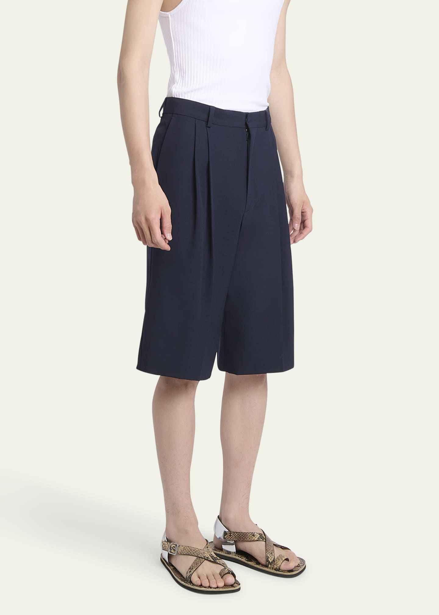 Dries Van Noten Men's Panrom Dress Shorts Image 4 of 5