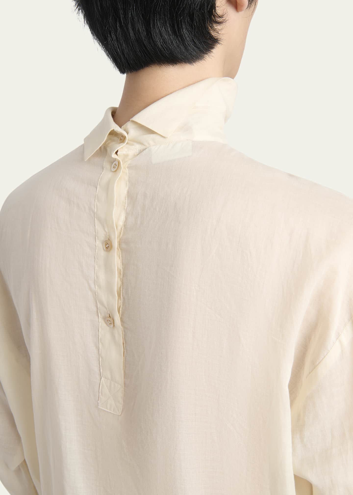 Dries Van Noten Men's Corsino Backwards Dress Shirt Image 5 of 5
