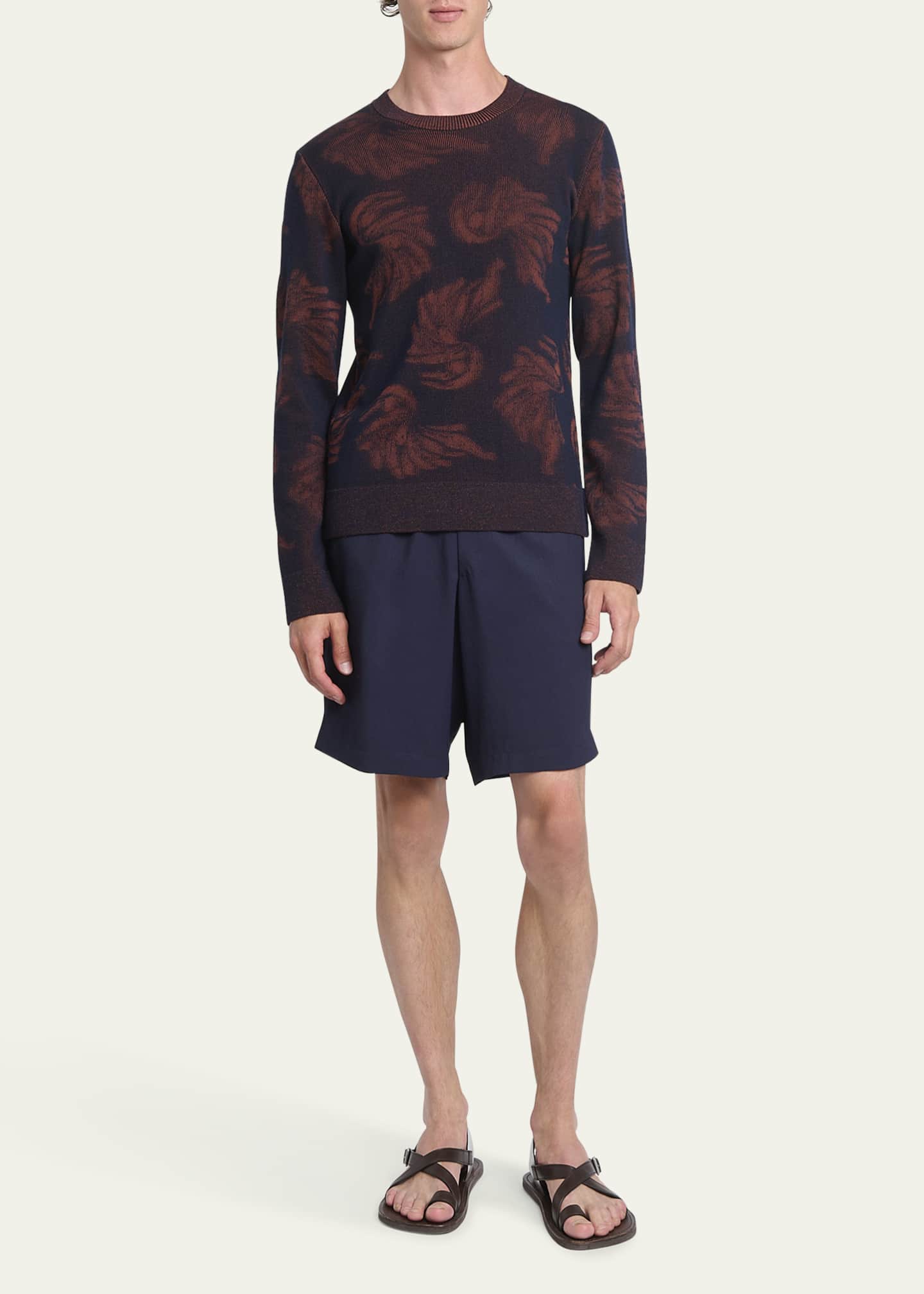 Dries Van Noten Men's Melis Palm Jacquard Sweater Image 2 of 5