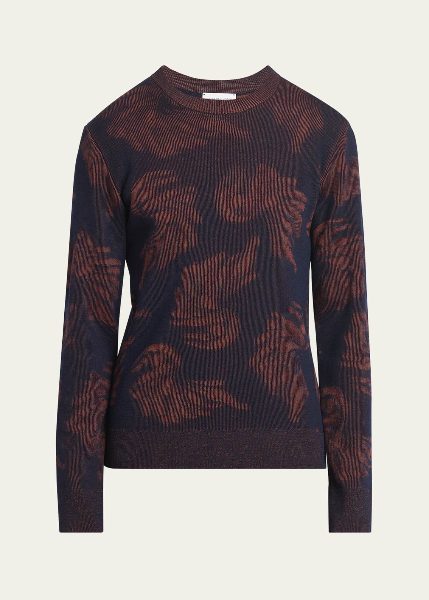 Dries Van Noten Men's Melis Palm Jacquard Sweater Image 1 of 5
