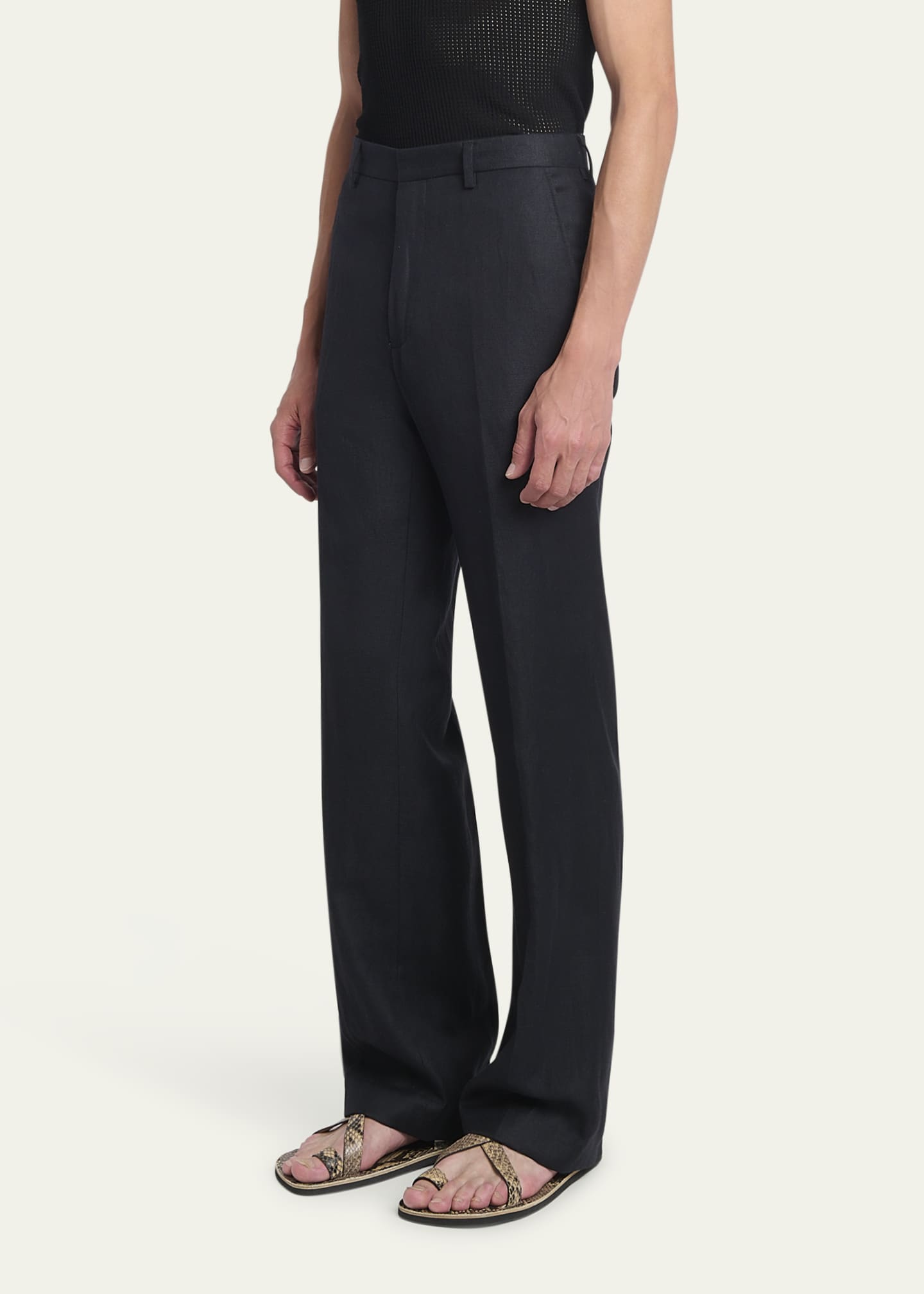 Dries Van Noten Porter Straight Leg Wool Pants - Bergdorf
