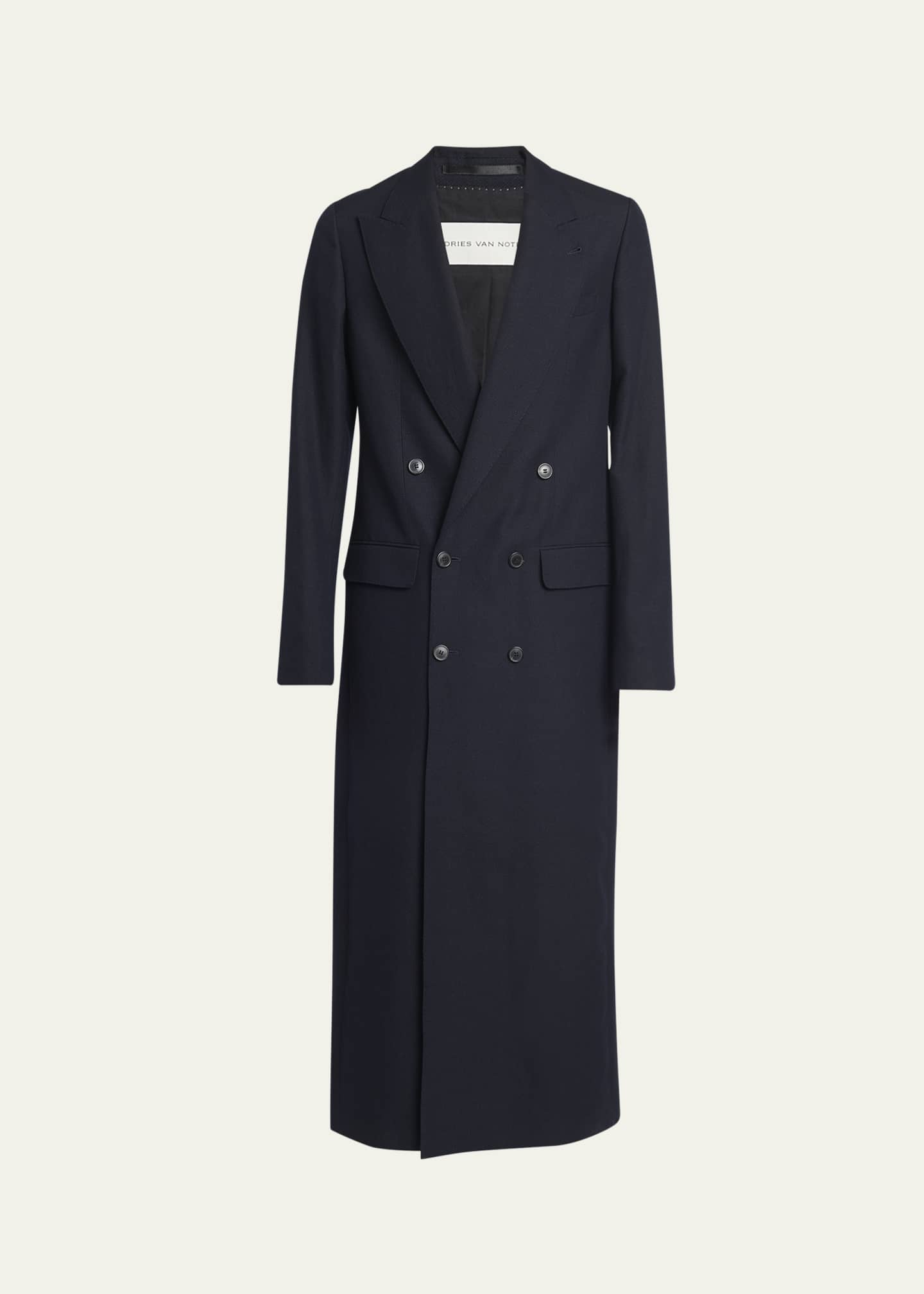 Dries Van Noten Men's Razon Hopsack Overcoat Image 1 of 5