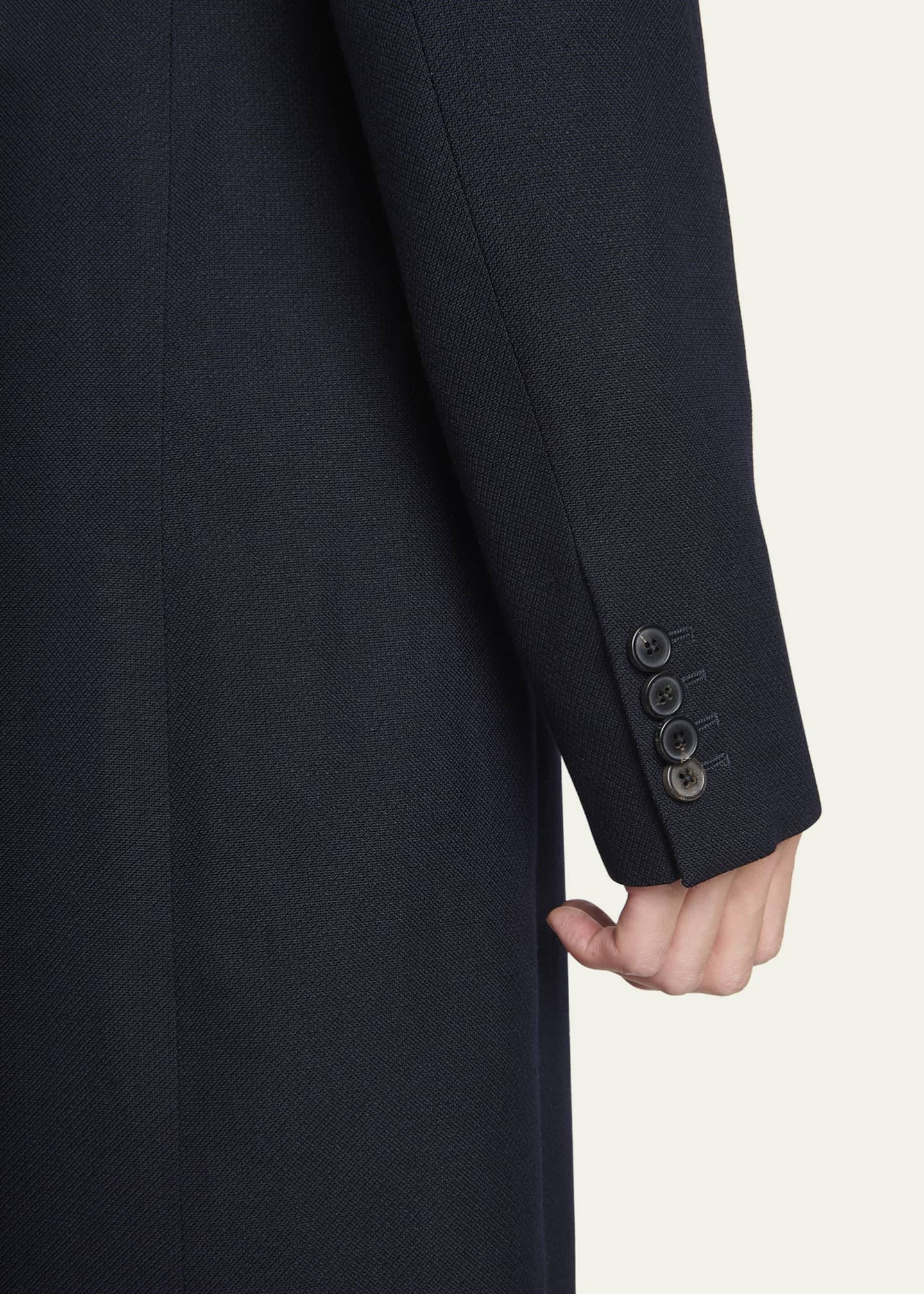 Dries Van Noten Men's Razon Hopsack Overcoat Image 5 of 5