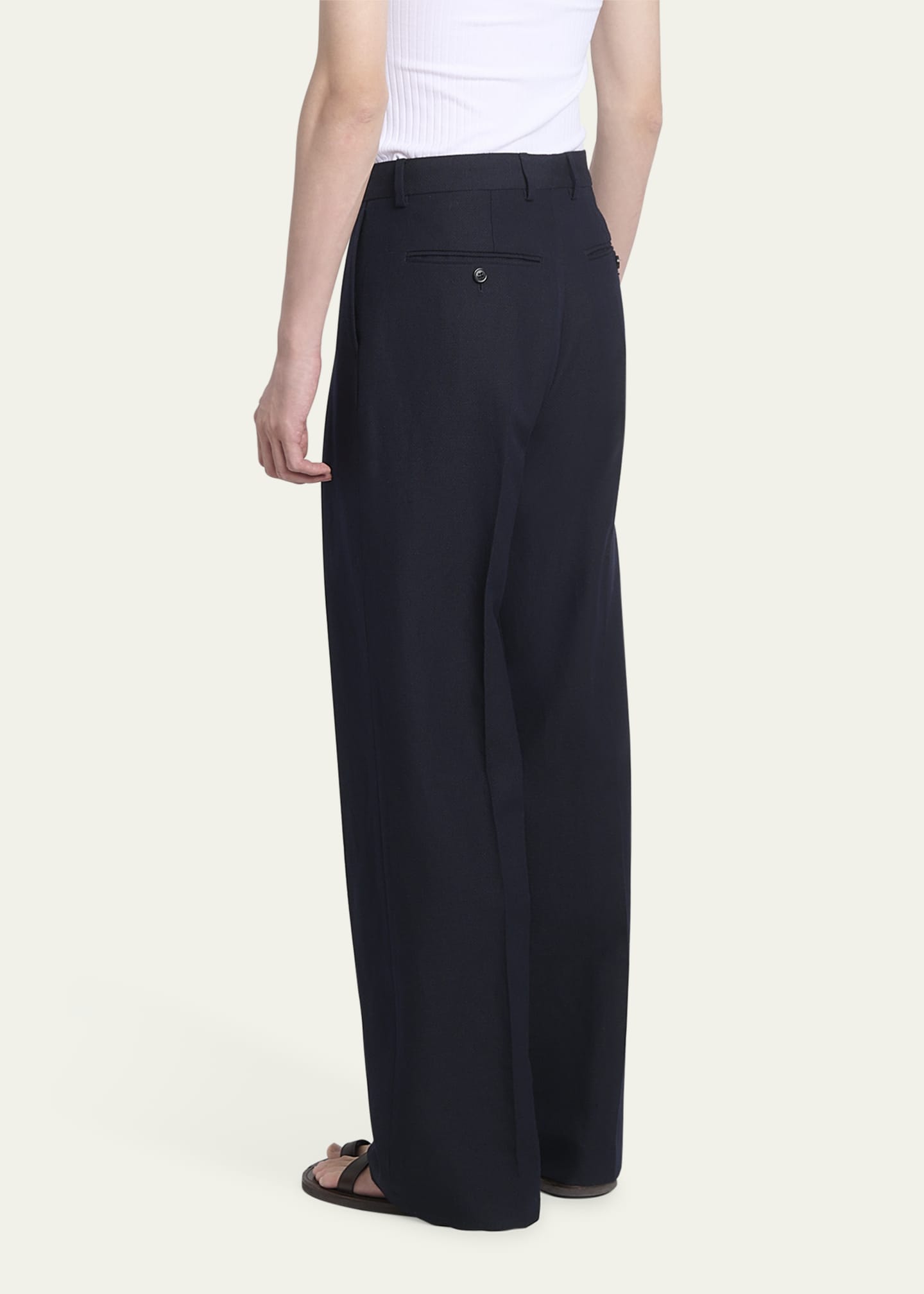 Dries Van Noten Men's Penrud Wool-Linen Pants Image 3 of 5