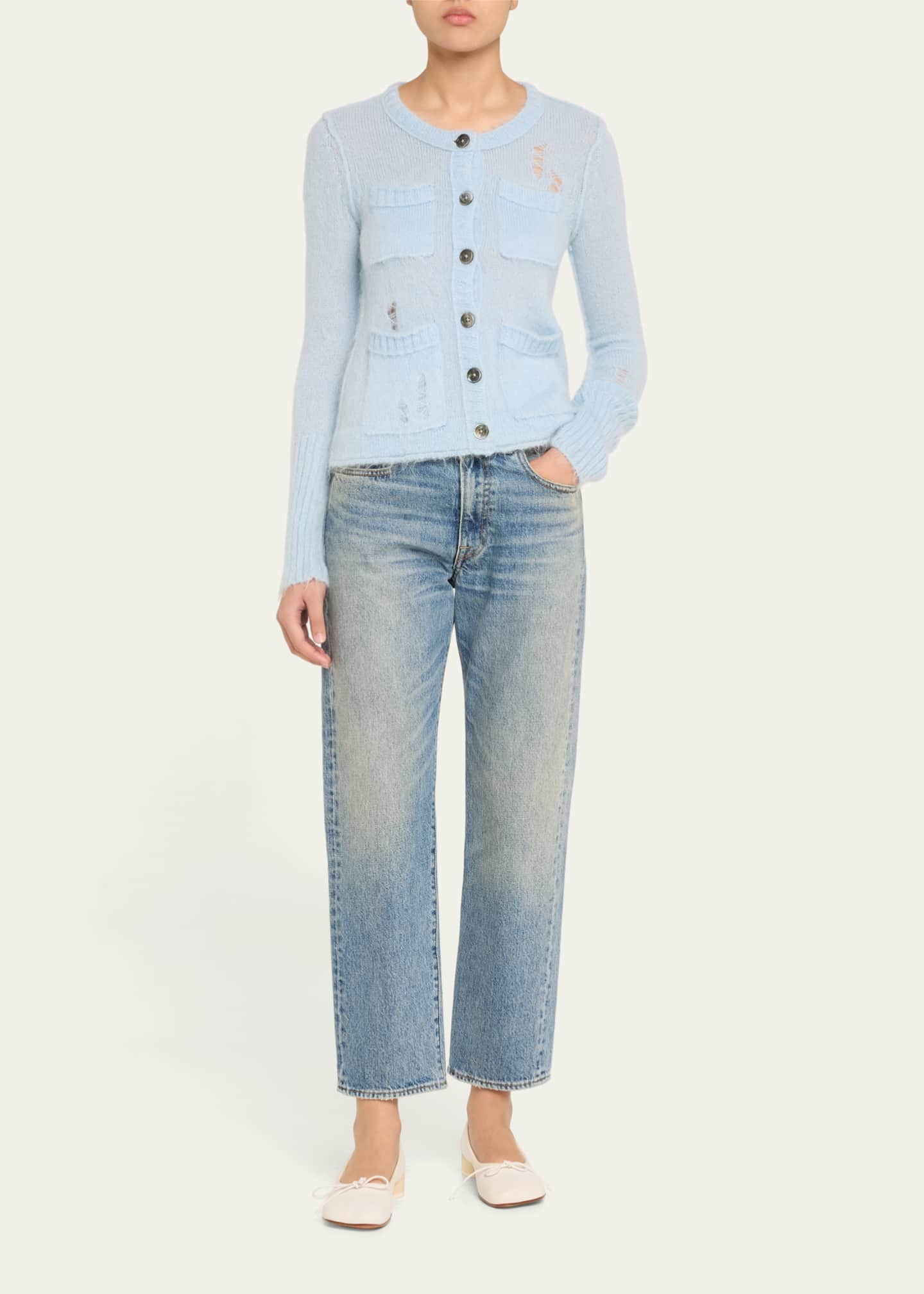R13 Mid-Rise Boyfriend Jeans