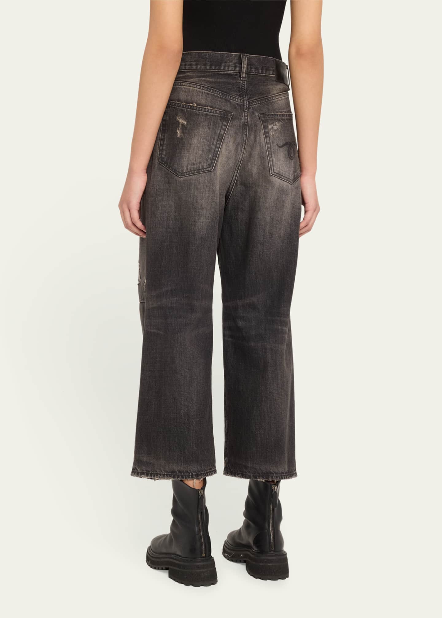 Cropped Wide-Leg Jeans