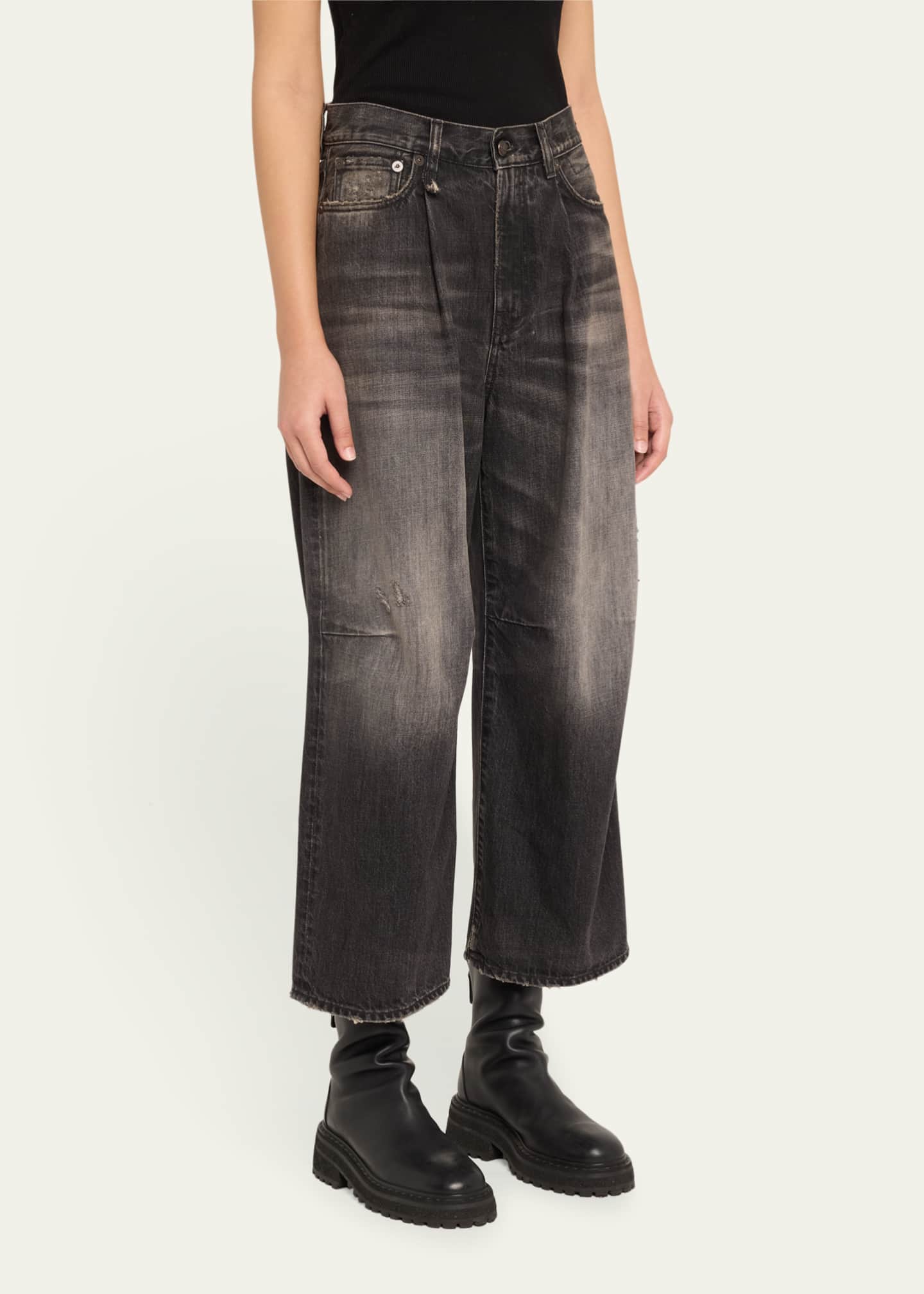 Cropped Wide-Leg Jeans