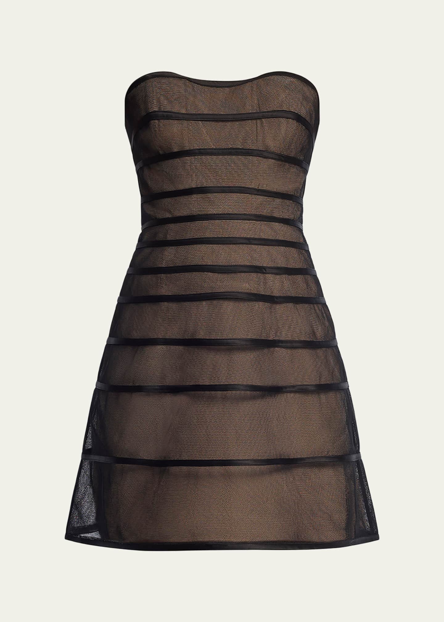 bcbgmaxazria short dress NWT BCBG Max Azria Runway Sigrid Strapless Tiered Mini Dress Lined Black  Size 2