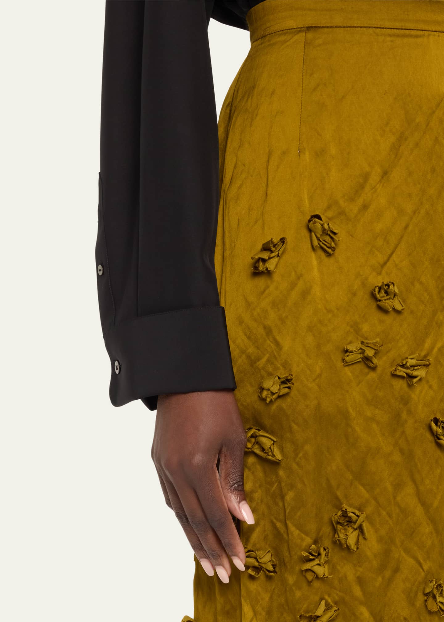 Michael Kors Collection Floral Hand Embroidered Pencil Skirt Image 5 of 5