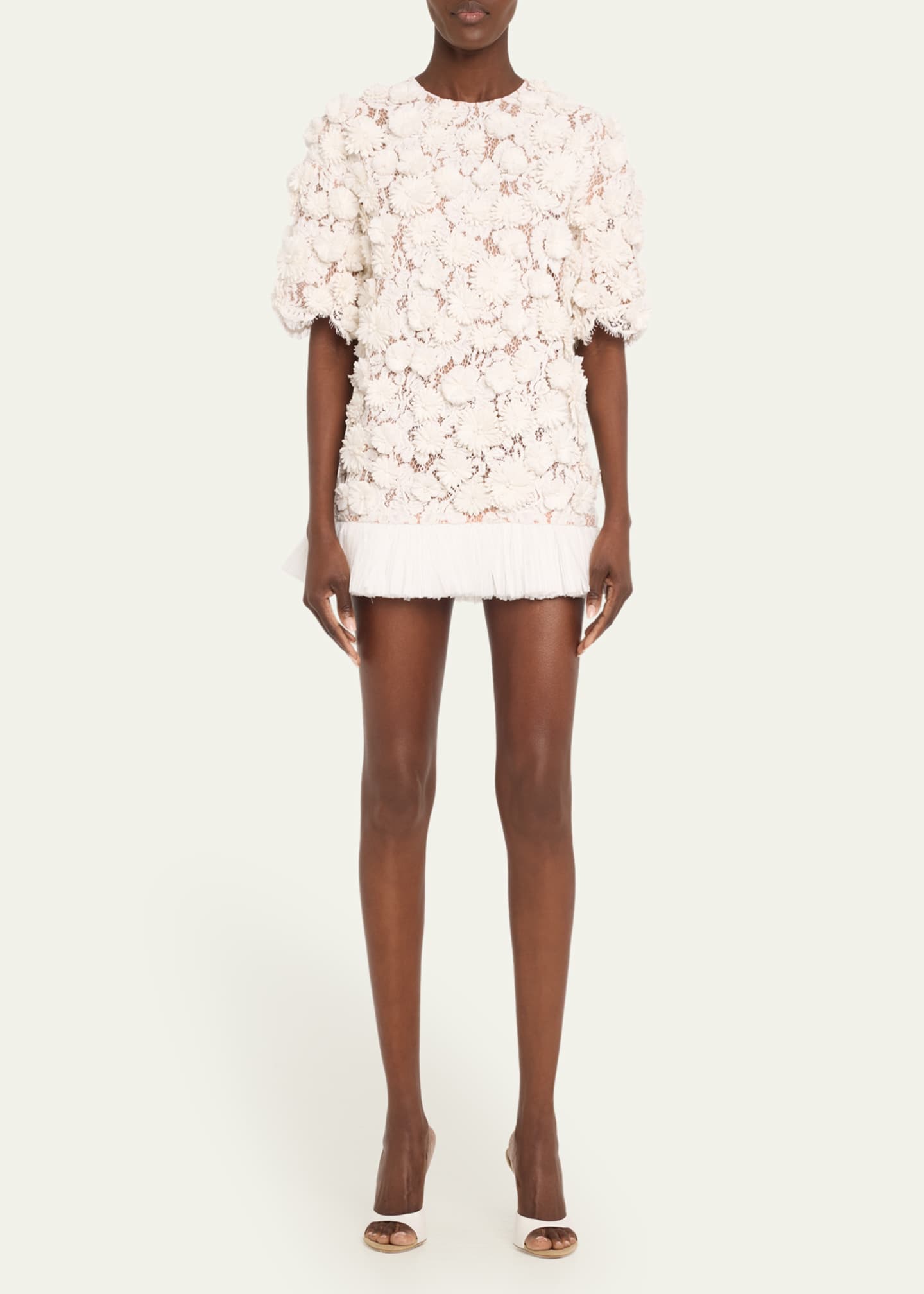 Michael Kors Collection Raffia Hand Embroidery Tunic Image 2 of 5