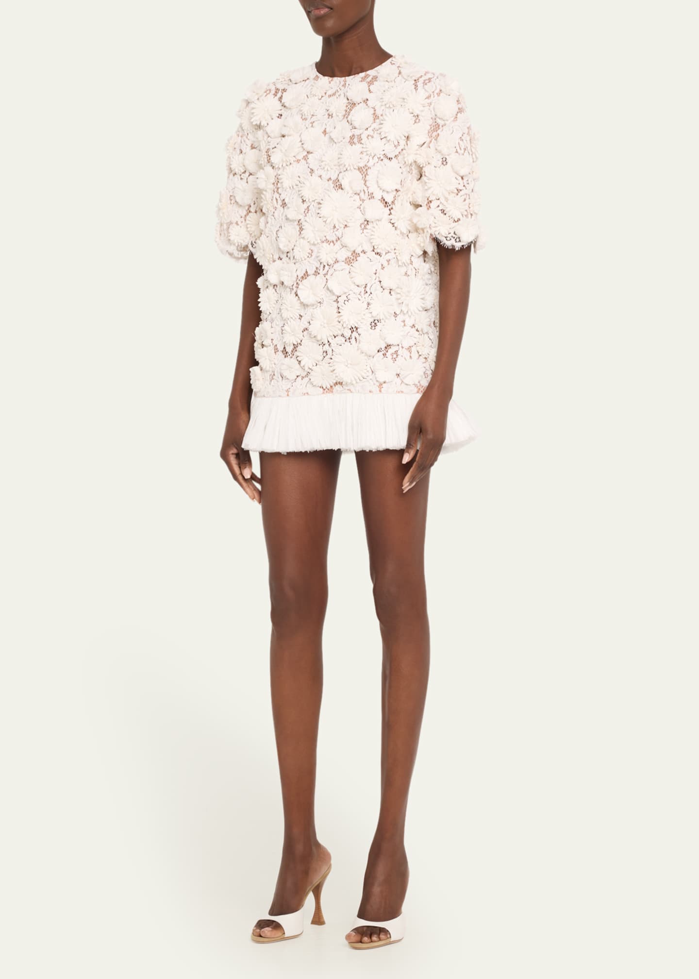 Michael Kors Collection Raffia Hand Embroidery Tunic Image 4 of 5