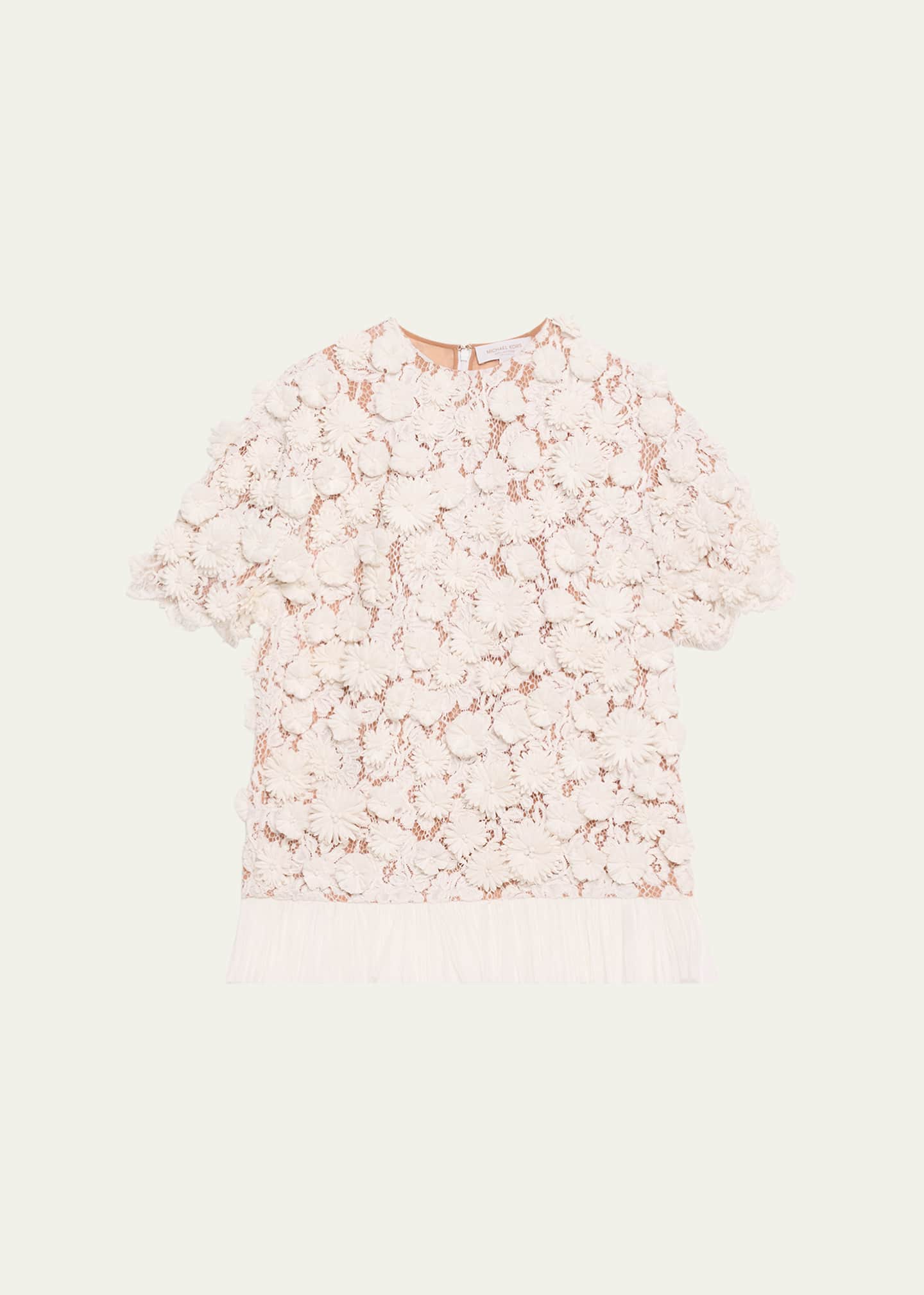 Michael Kors Collection Raffia Hand Embroidery Tunic Image 1 of 5