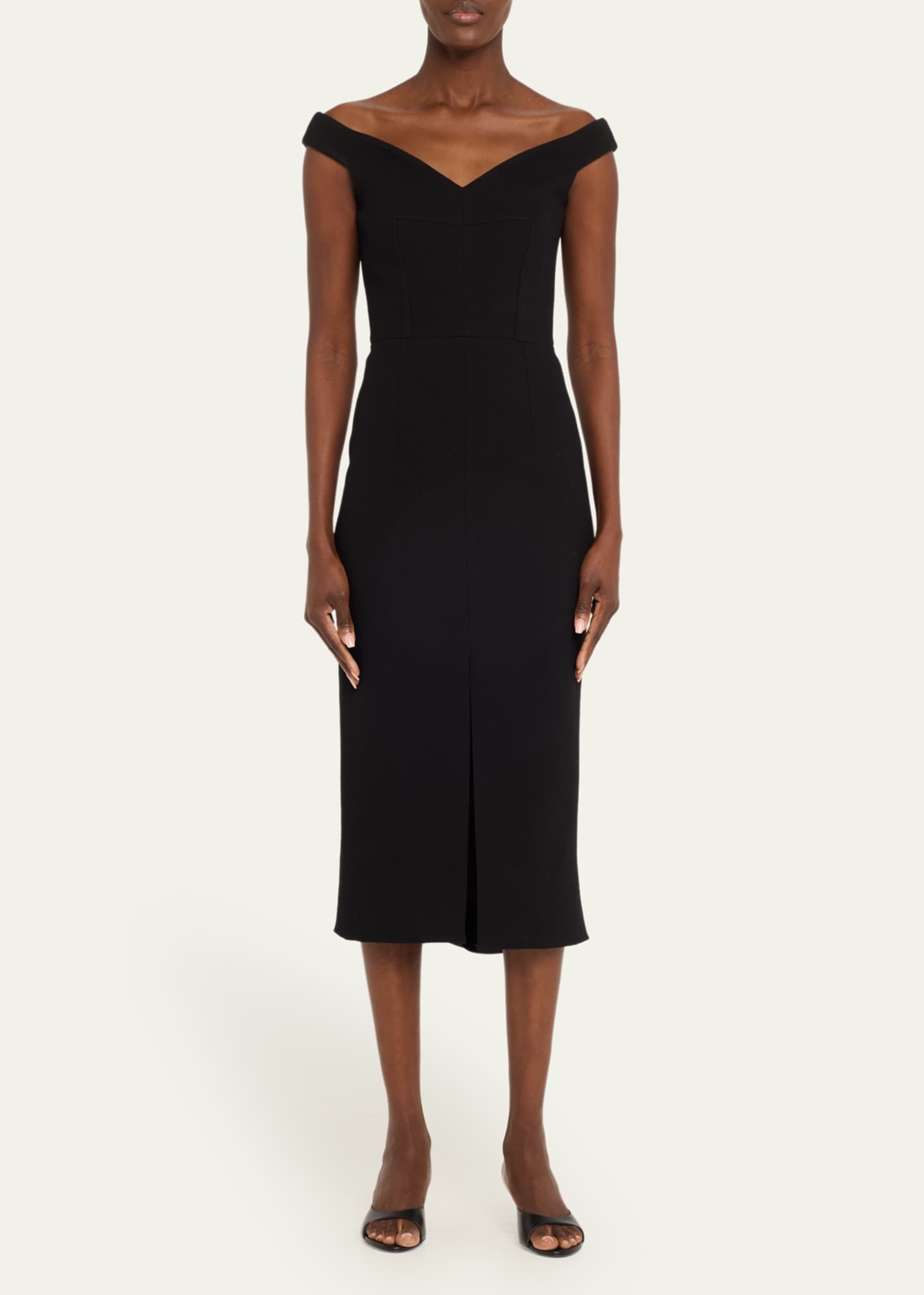 Michael Kors Collection Off-The-Shoulder Sheath Dress Image 2 of 5