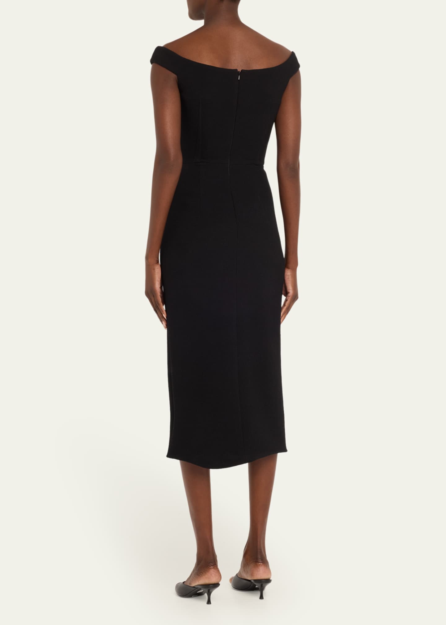 Michael Kors Collection Off-The-Shoulder Sheath Dress Image 3 of 5