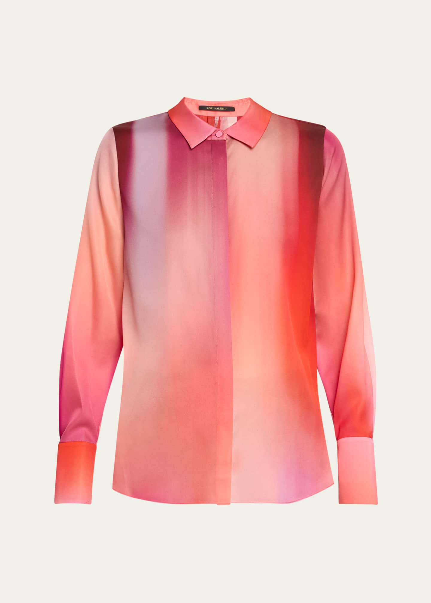 Cassi Ombre Button-Down Blouse