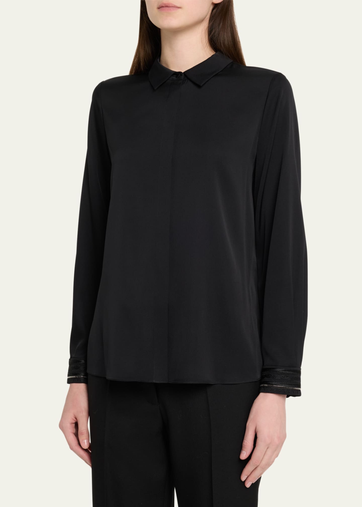 Devin Shimmer Embroidered Blouse - Thumbnail 4