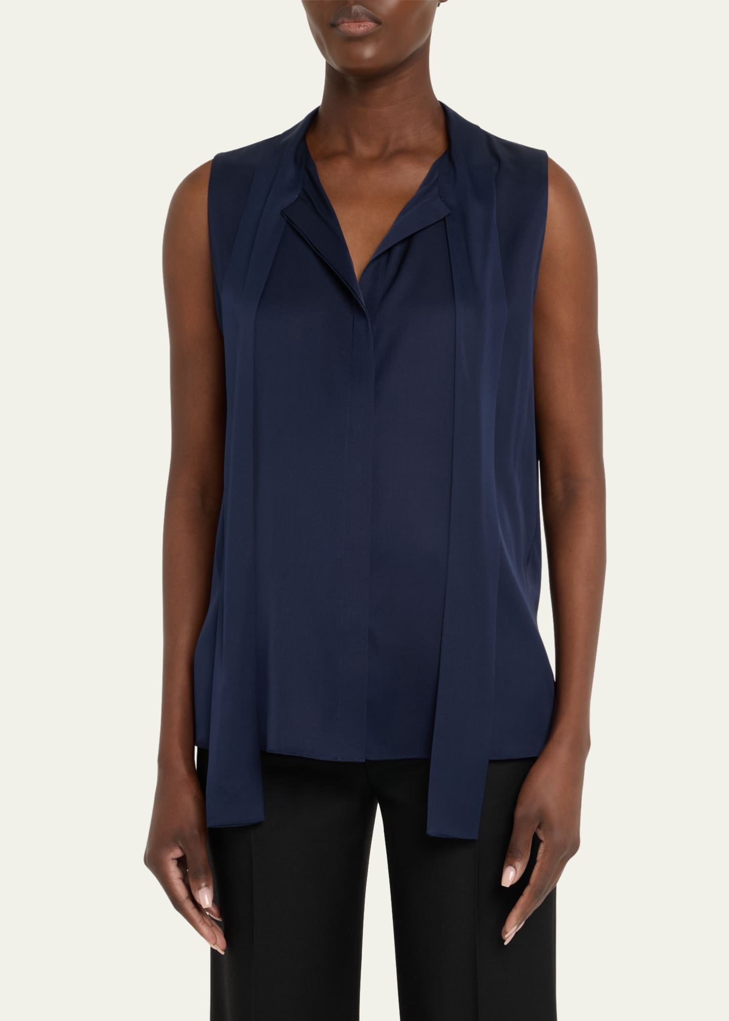 Kobi Halperin Ives Sleeveless Tie-Neck Blouse Image 4 of 5