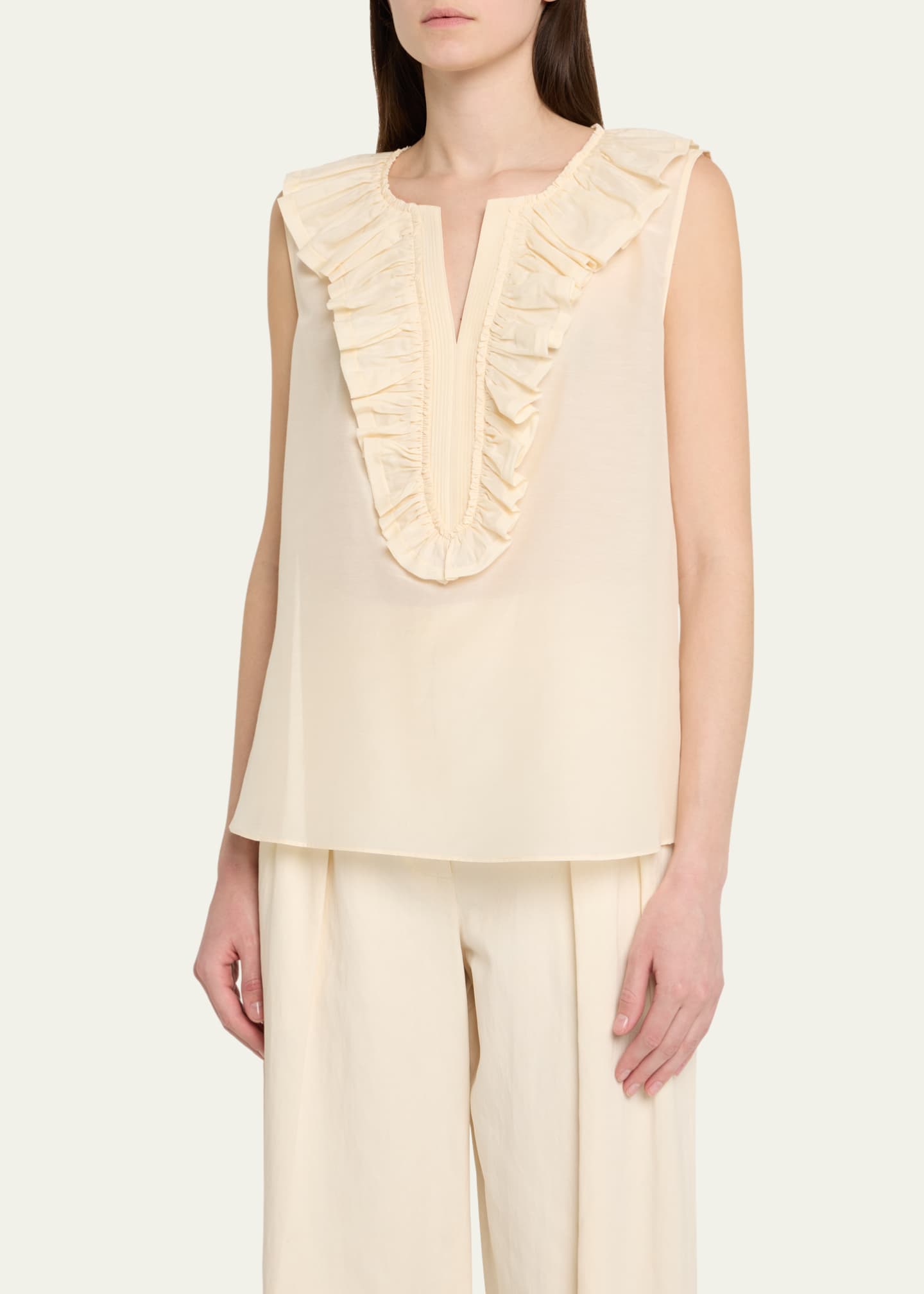 Kobi Halperin Florence Sleeveless Ruffle Blouse Image 4 of 5