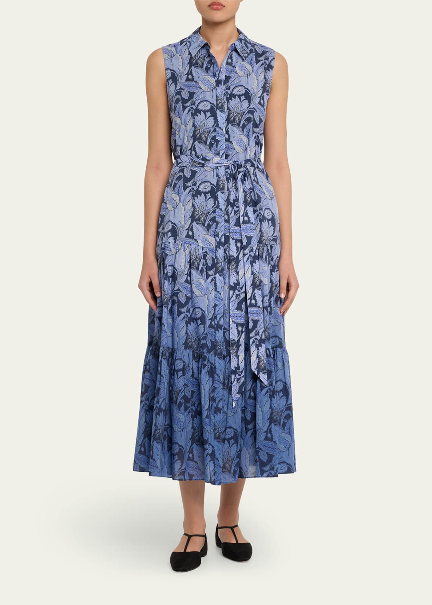 Kobi Halperin Blayn Tiered Ombre Floral-Print Maxi Dress Image 2 of 5