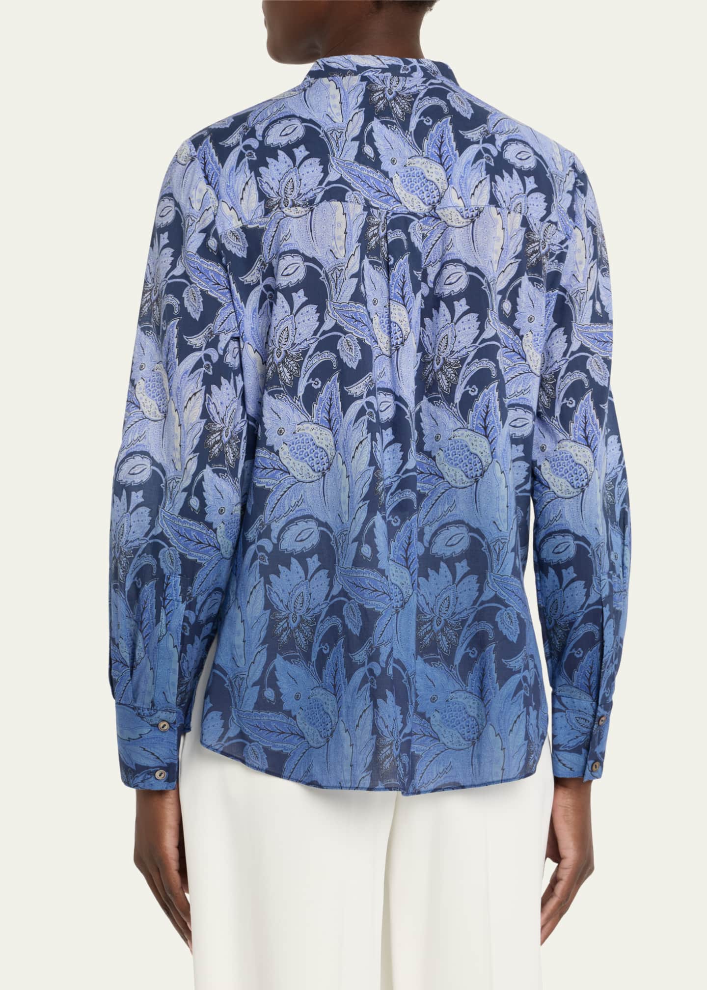 Napa Ombre Floral-Print Blouse - Thumbnail 3