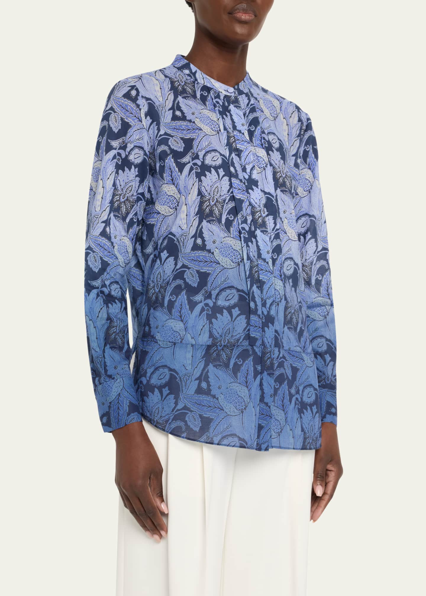 Napa Ombre Floral-Print Blouse - Thumbnail 4