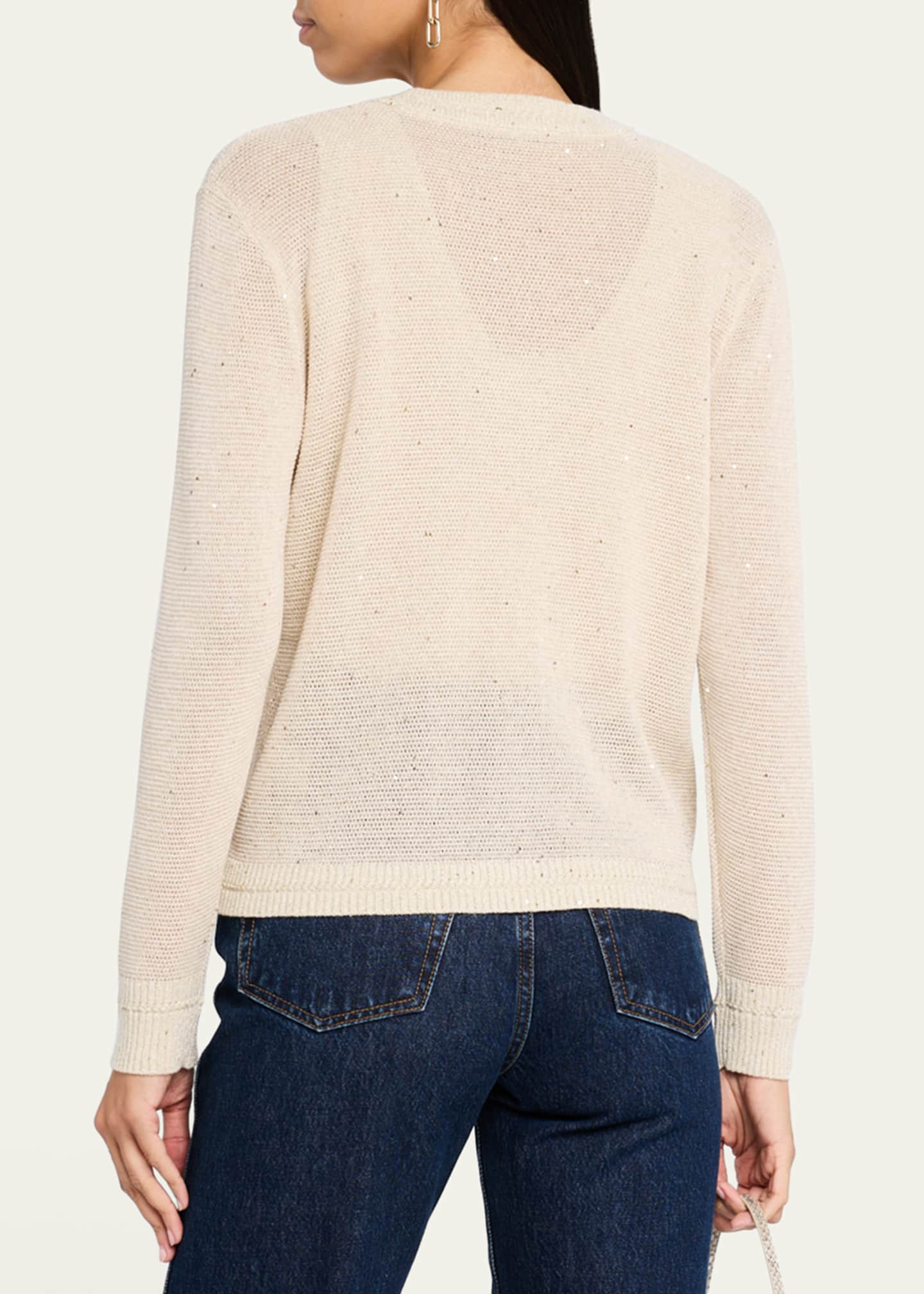 Kobi Halperin Anthia Sequin Button-Down Sweater Image 3 of 5