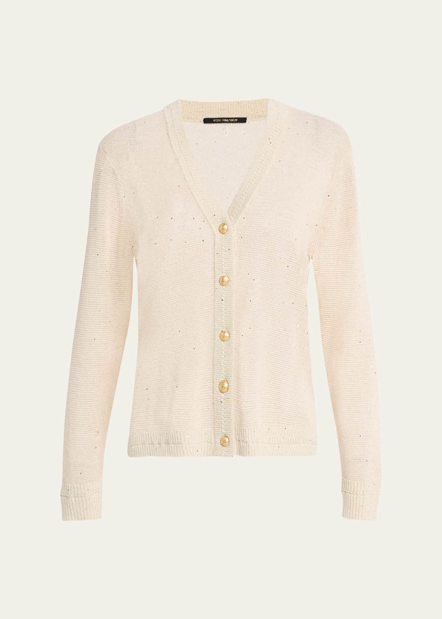 Kobi Halperin Anthia Sequin Button-Down Sweater Image 1 of 5