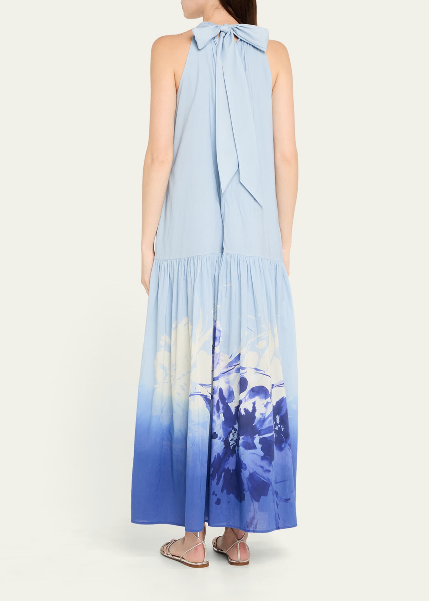 Kobi Halperin Daelia Sequin Floral-Print Halter Maxi Dress Image 3 of 5