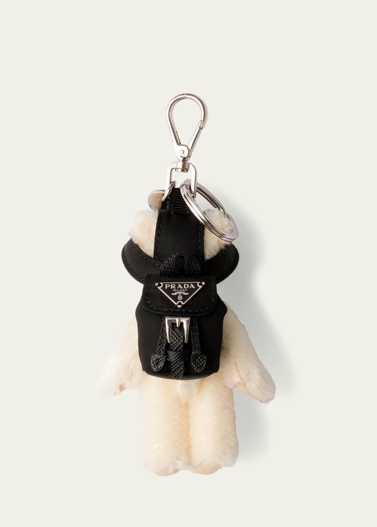 Prada Men's Leo Teddy Plush Bag Charm Image 2 of 2