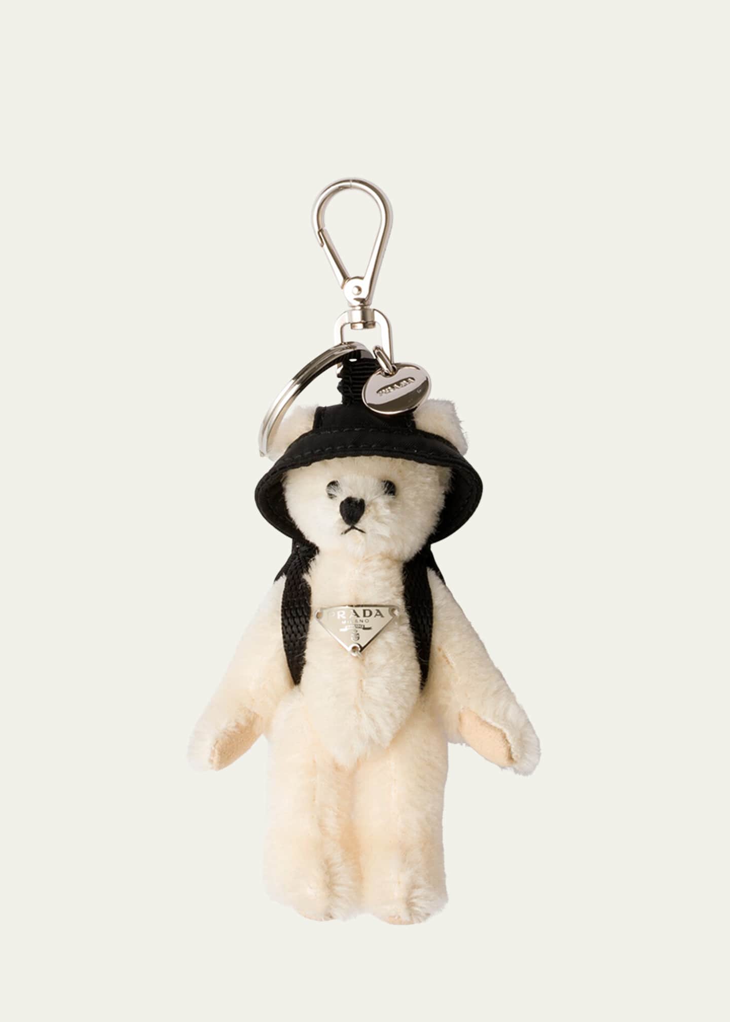 Prada Men's Leo Teddy Plush Bag Charm Image 1 of 2