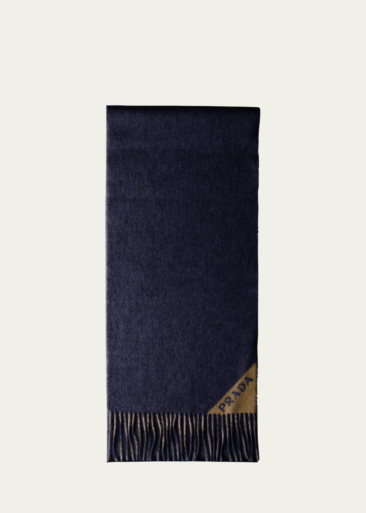 Prada Men's Double-Faced Cashmere Scarf