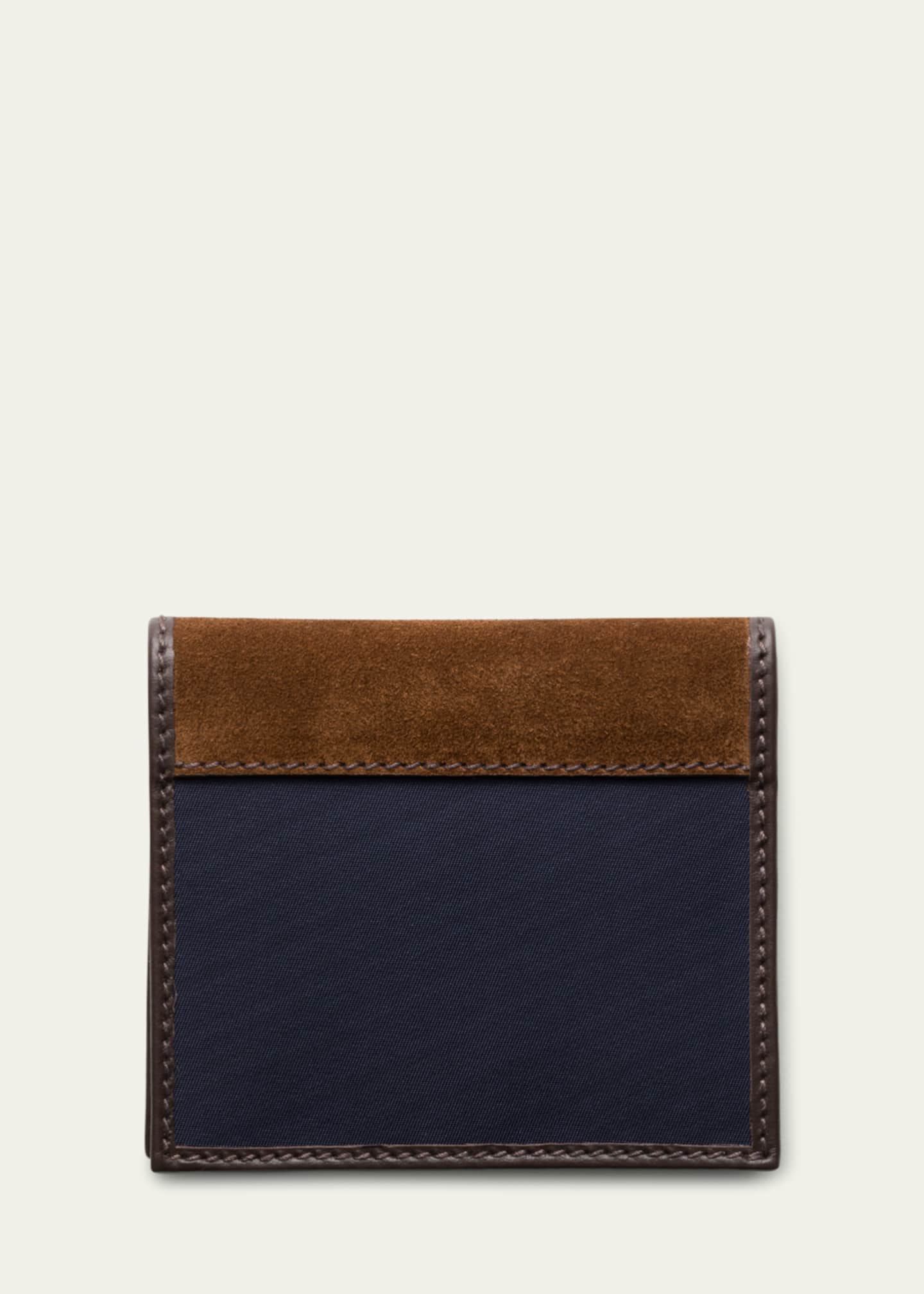 Prada Men's Nylon and Suede Bifold Wallet Image 2 of 3