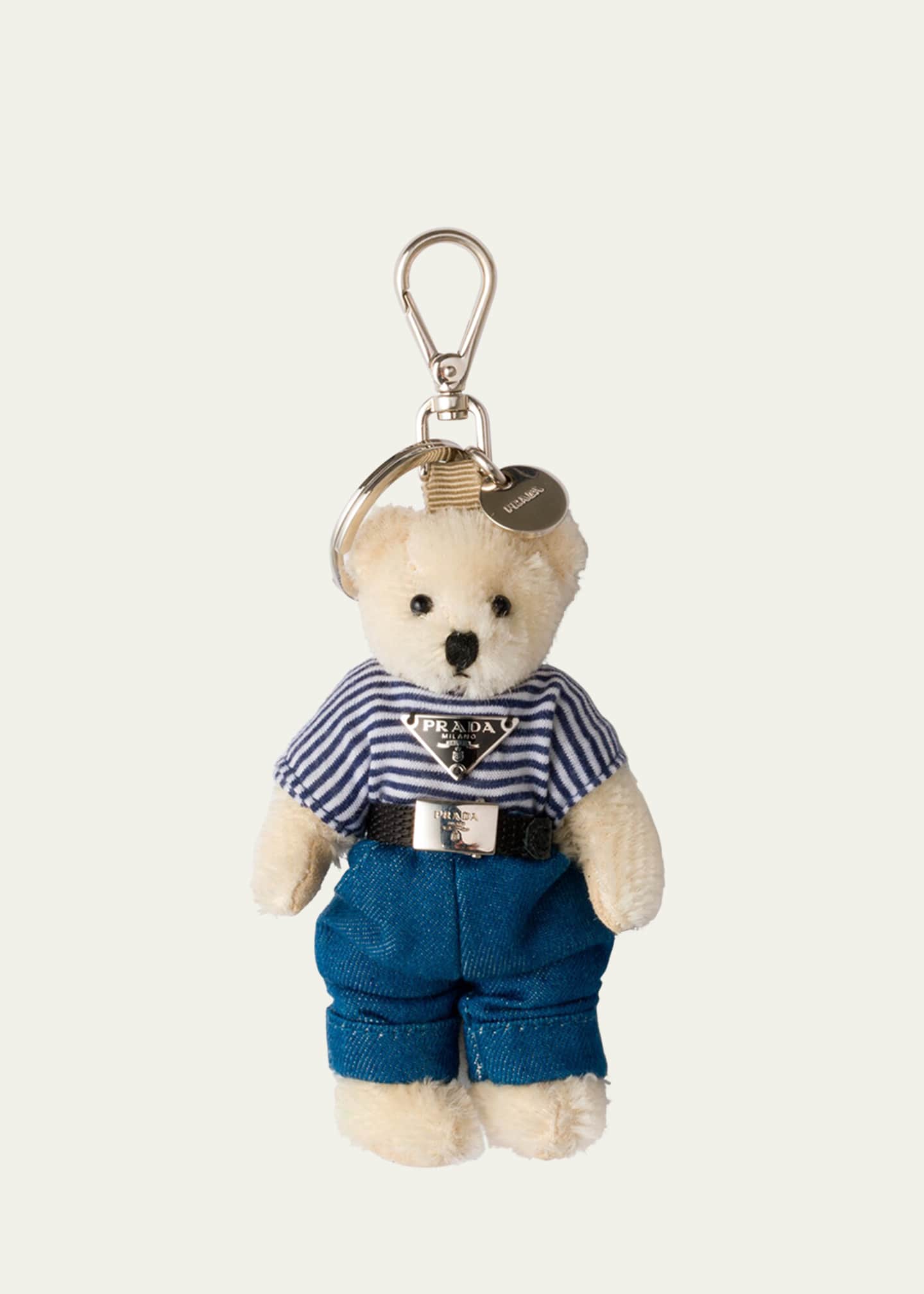 Prada Men's Pier Teddy Plush Bag Charm - Bergdorf Goodman