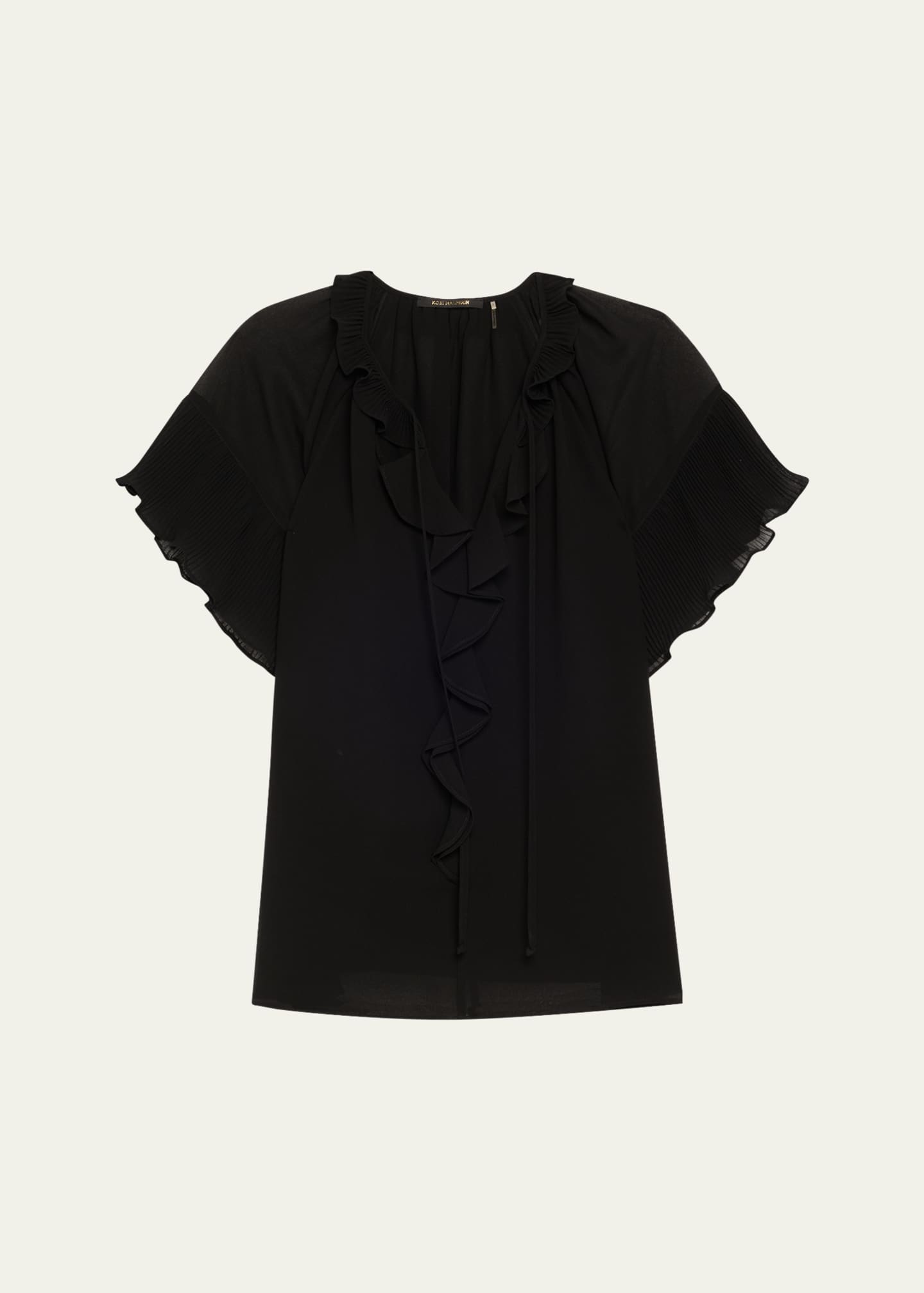 Kobi Halperin Vale Raglan-Sleeve Ruffle Blouse Image 1 of 5
