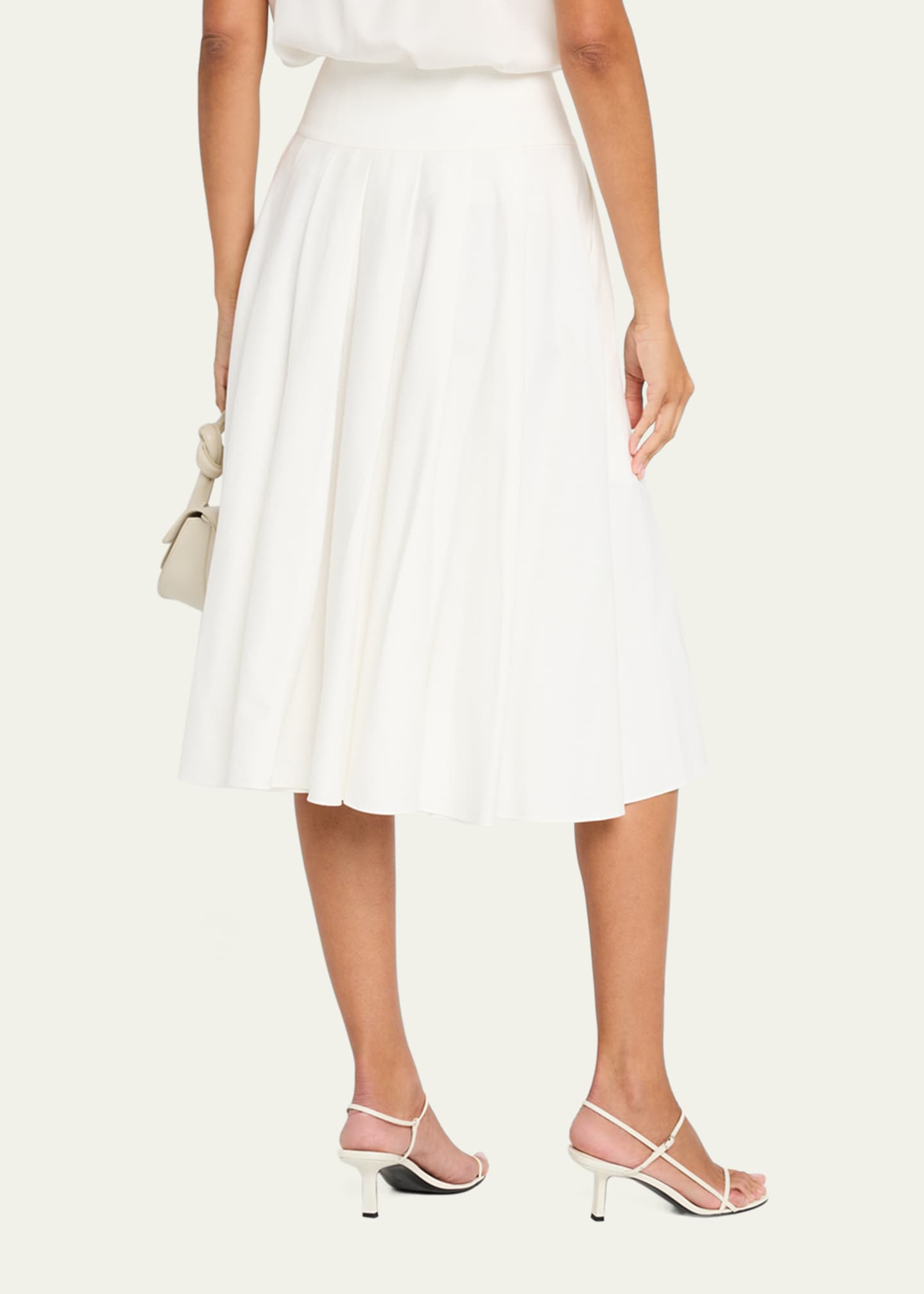 Koda Pleated A-Line Midi Skirt - Thumbnail 3