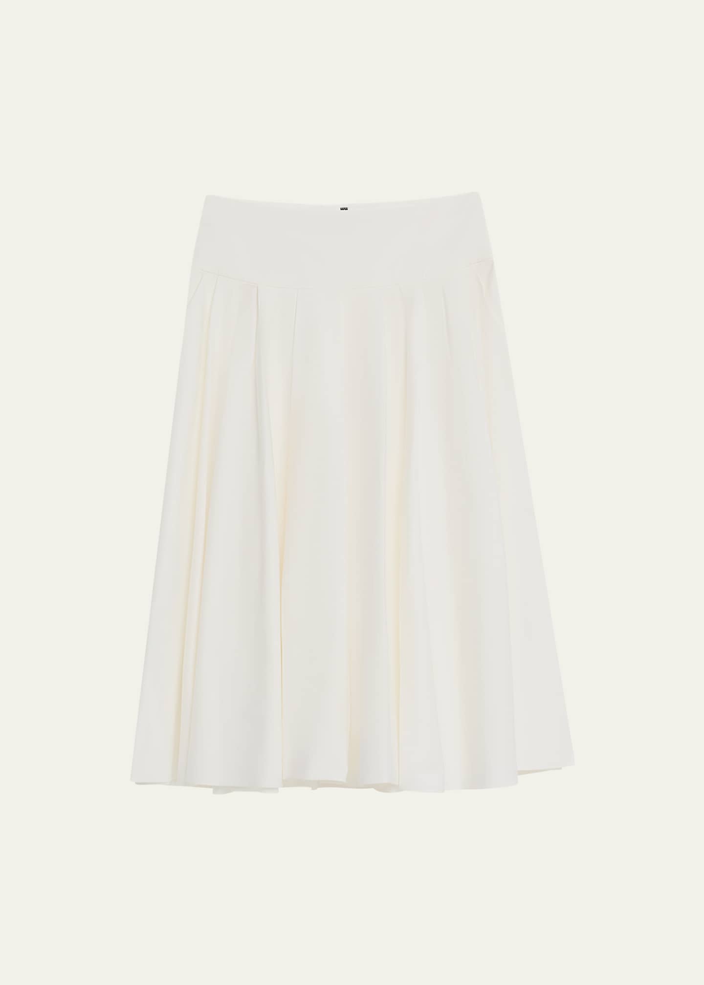 Koda Pleated A-Line Midi Skirt