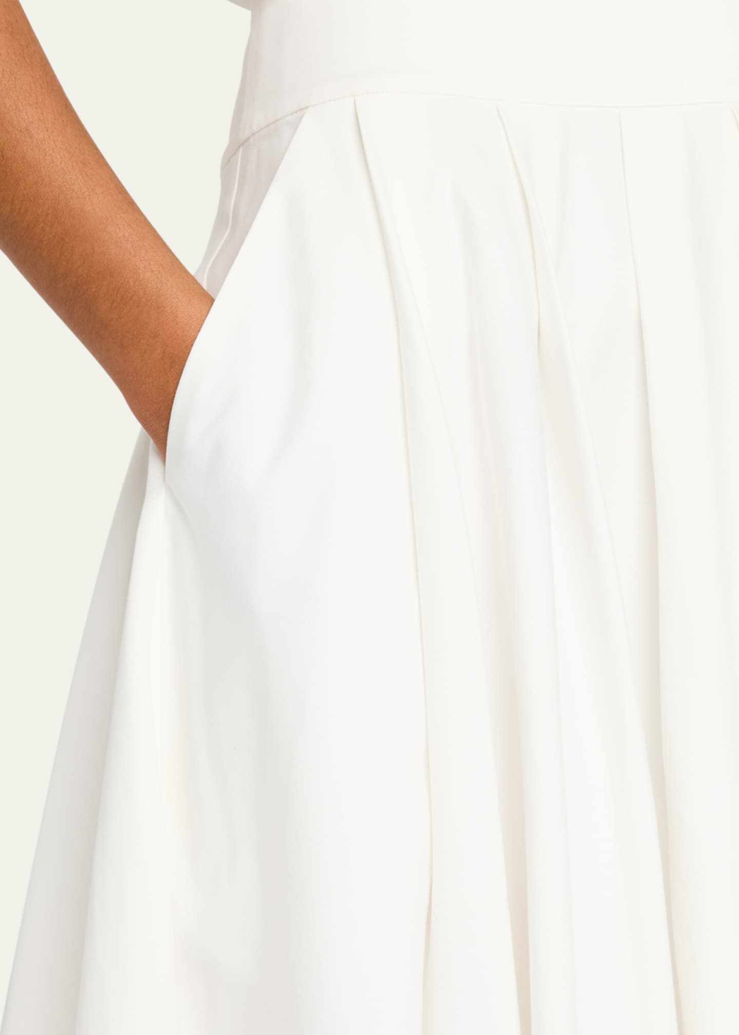 Koda Pleated A-Line Midi Skirt - Thumbnail 5