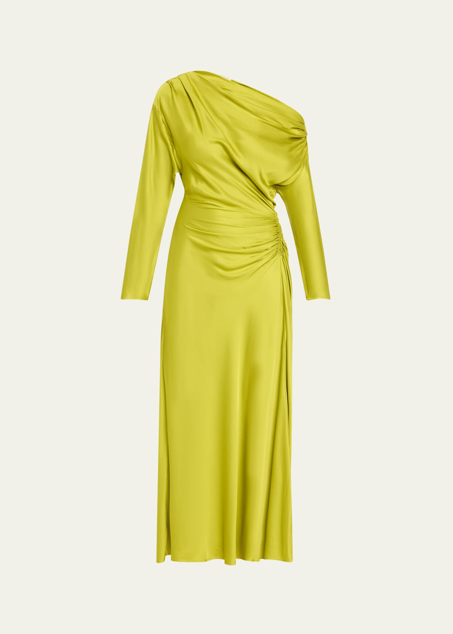 A.L.C. Piper Draped Satin One-Shoulder Dress Image 1 of 5