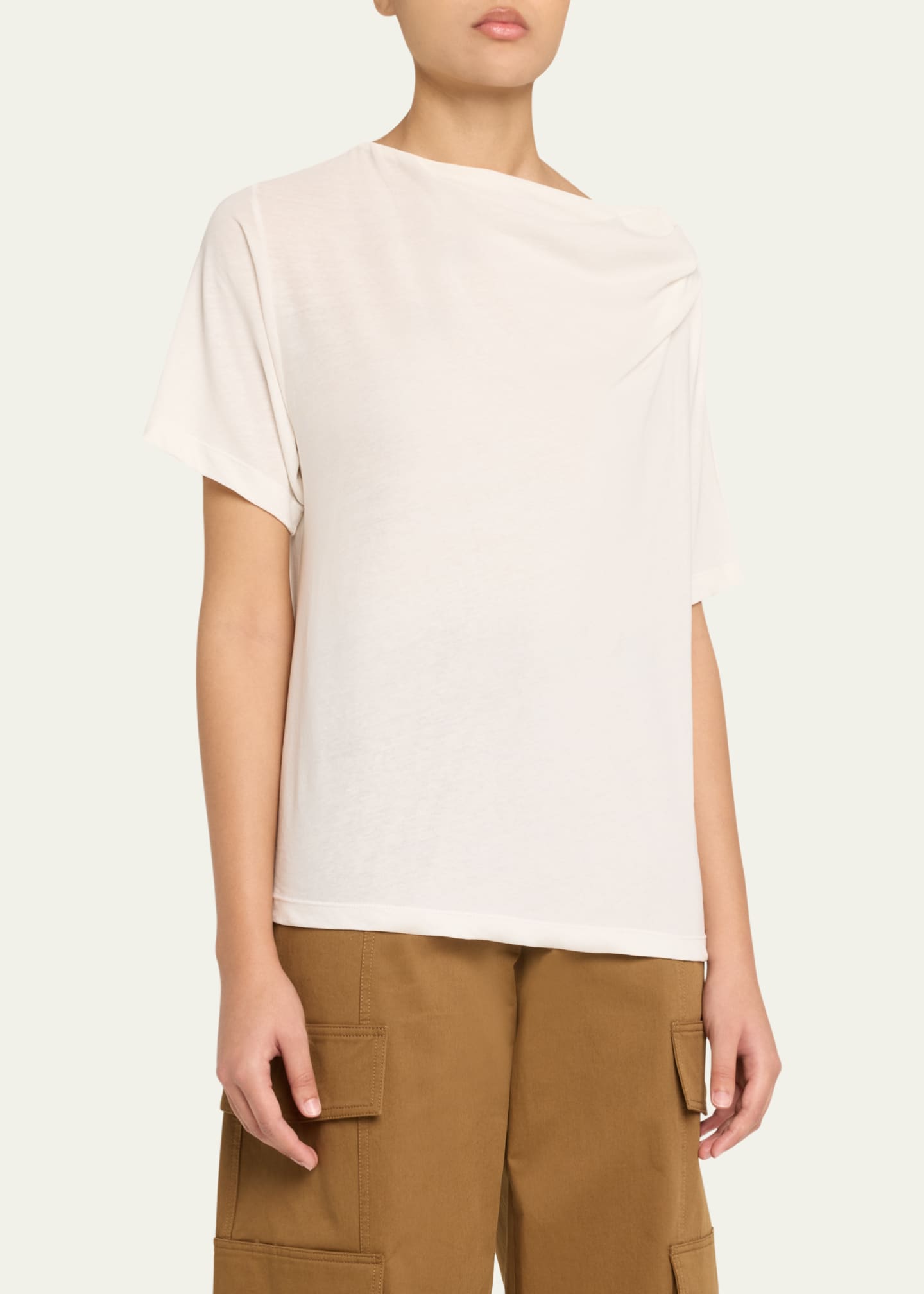 A.L.C. Lee Draped Short-Sleeve Tee Image 4 of 5