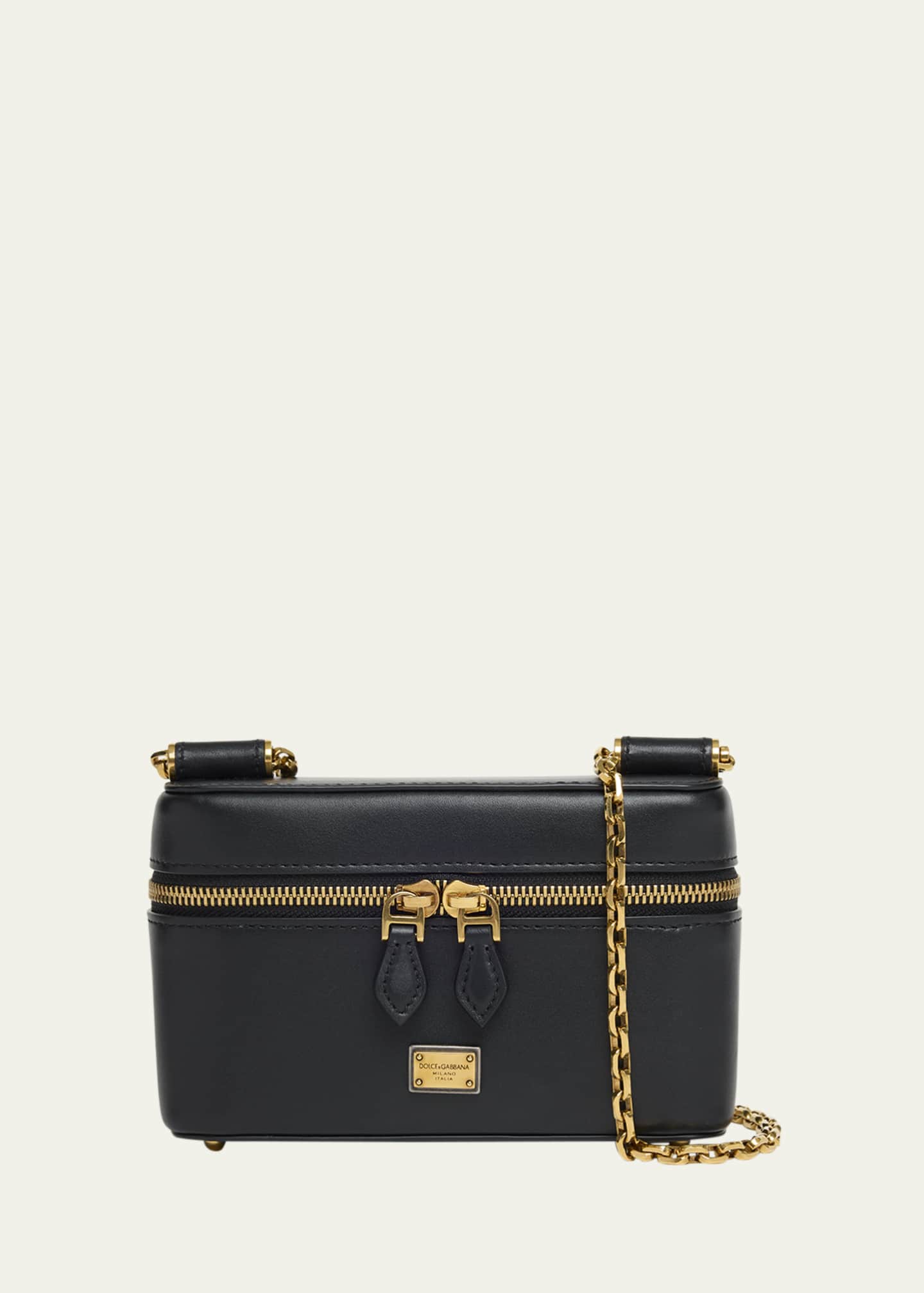 Dolce&Gabbana Sicily Calfskin Vanity Crossbody Bag Image 1 of 5