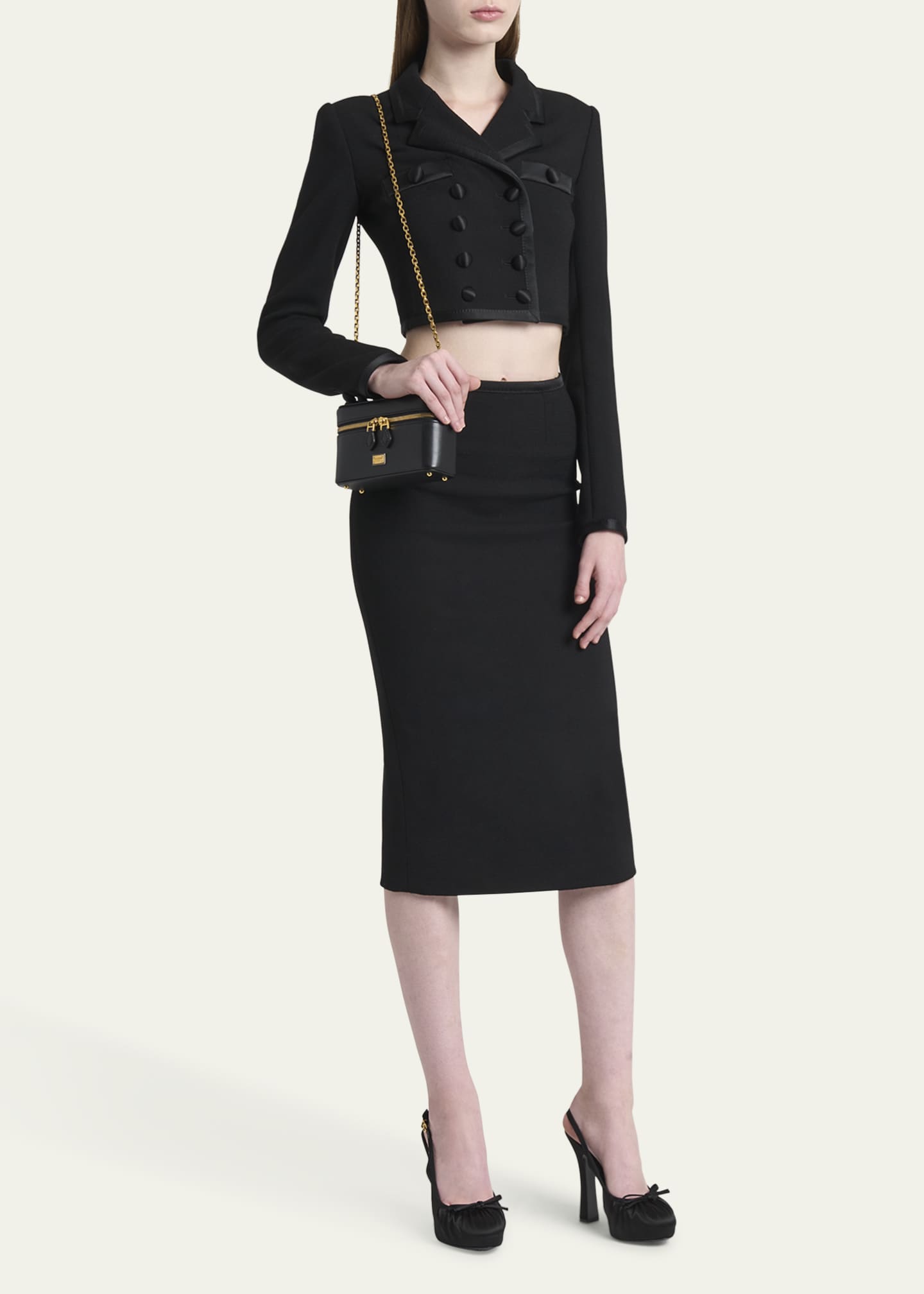 Dolce&Gabbana Sicily Calfskin Vanity Crossbody Bag Image 5 of 5