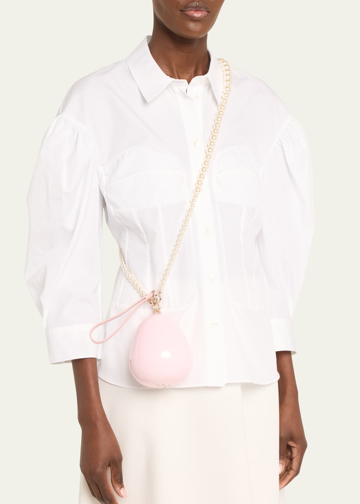Simone Rocha Micro Pearly Egg Crossbody Bag Image 2 of 6