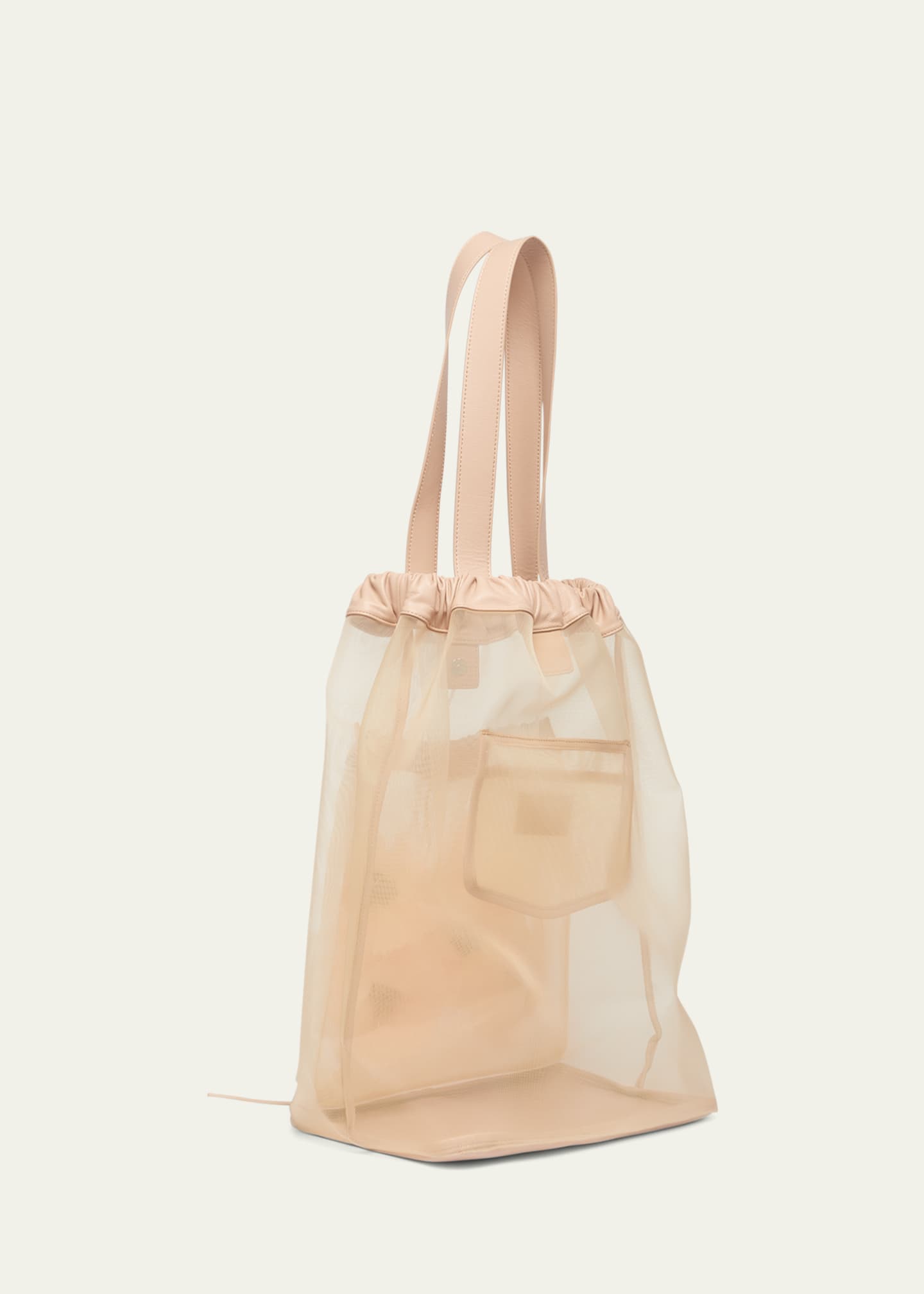 Simone Rocha Sheer Stuffed Carnation Pocket Tote Bag Image 3 of 6