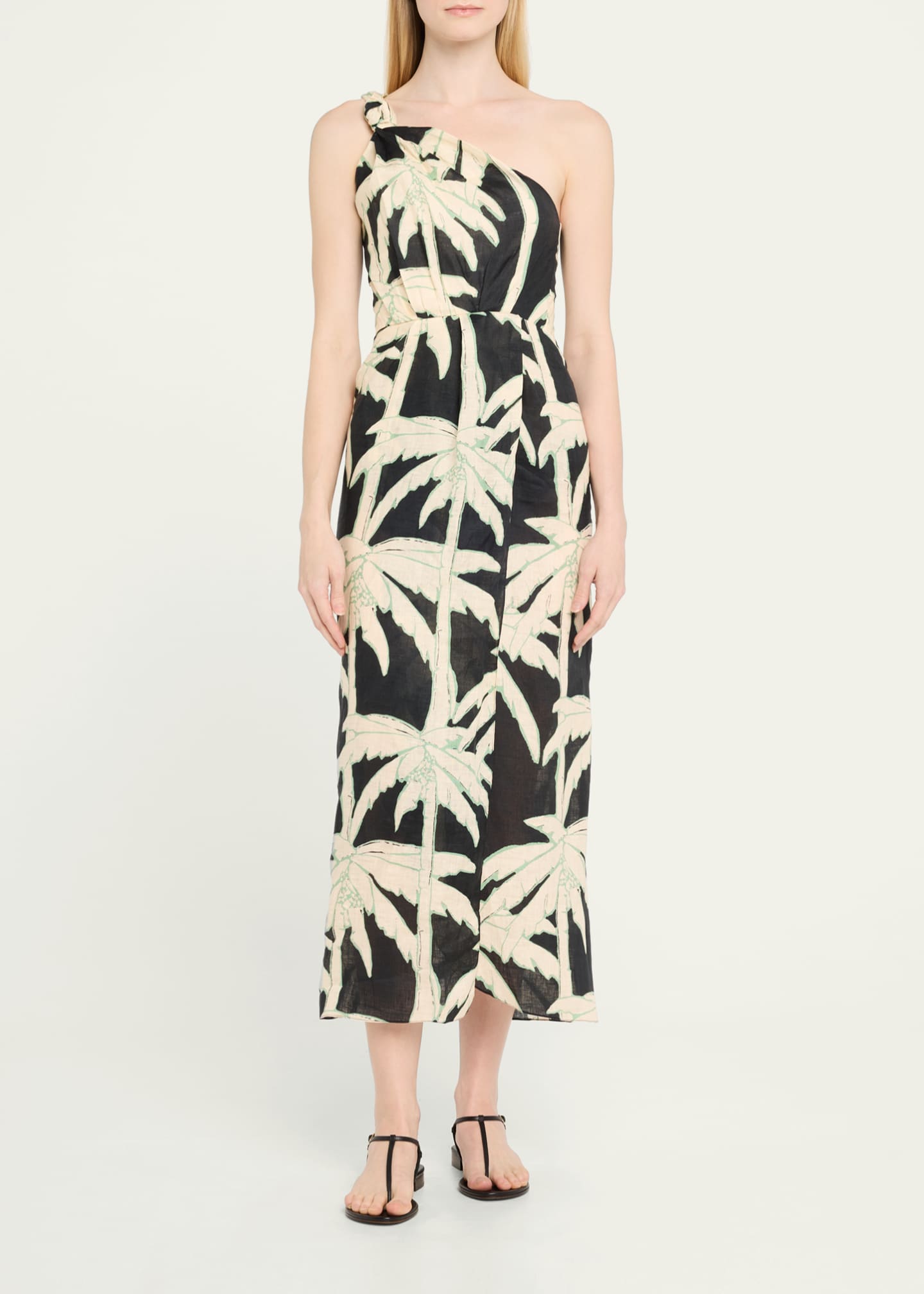 Dark Palms Ankle Dress