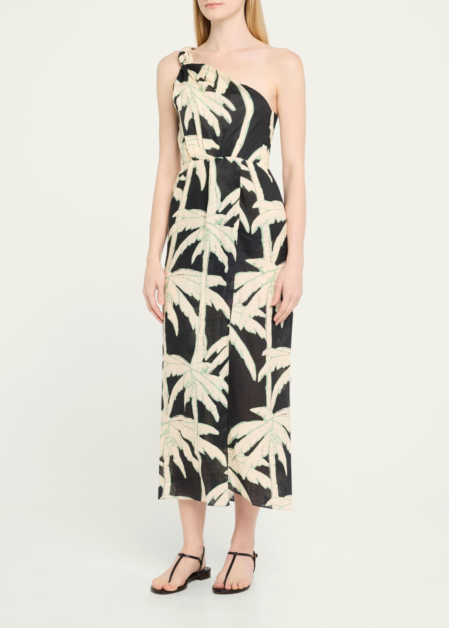 Dark Palms Ankle Dress