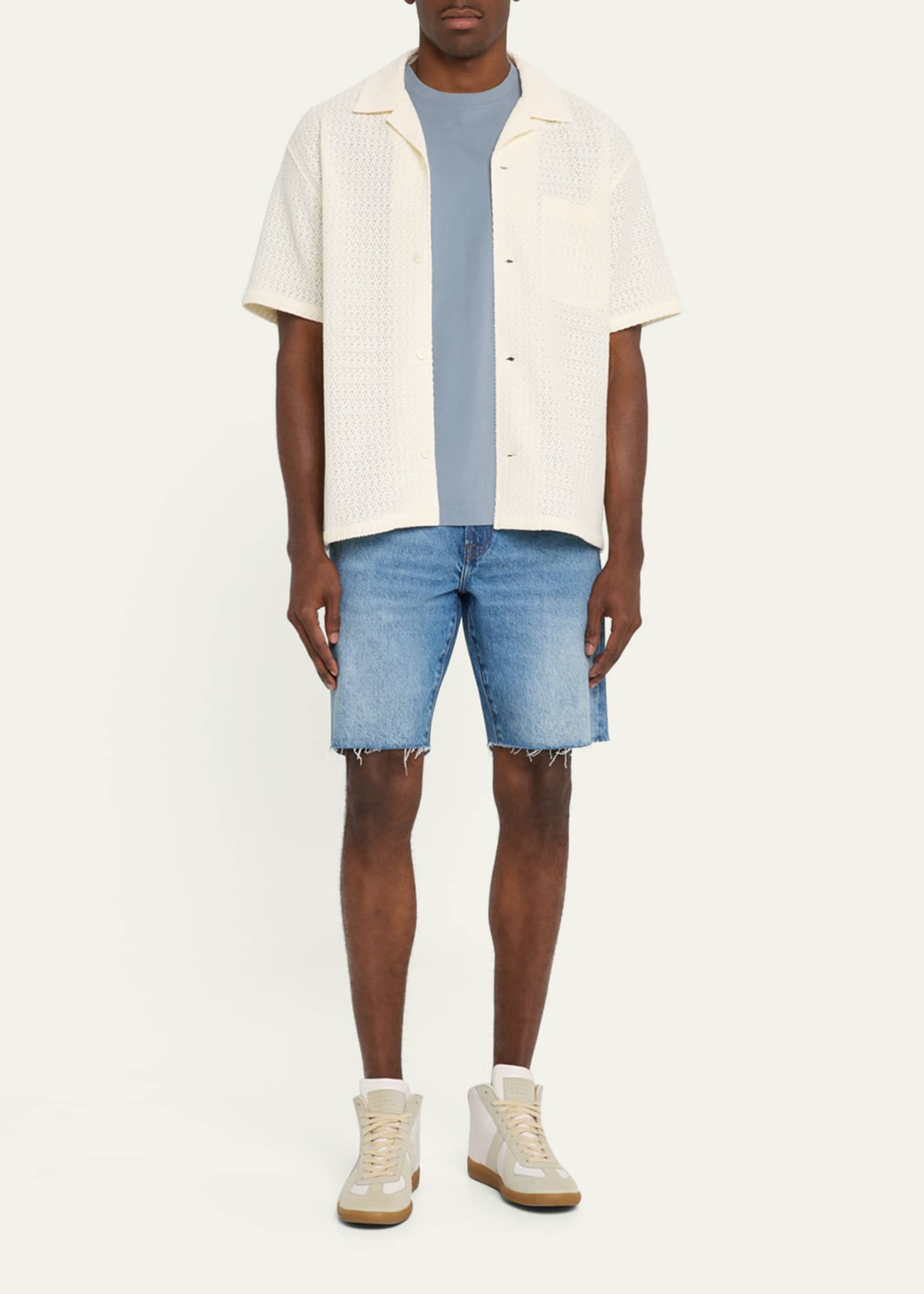 FRAME Men's Cut-Off Jean Shorts Image 2 of 5