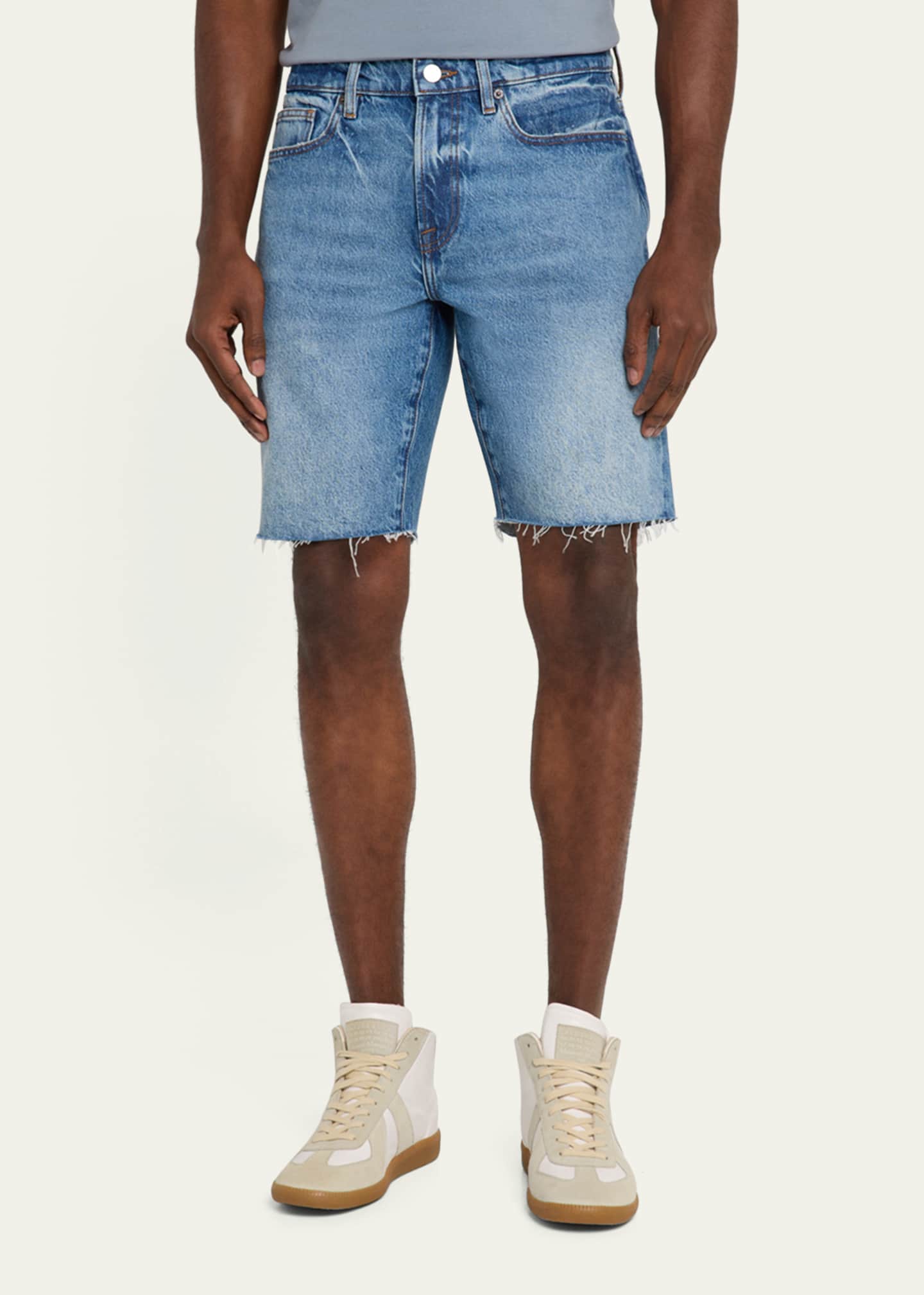 FRAME Men's Cut-Off Jean Shorts Image 4 of 5