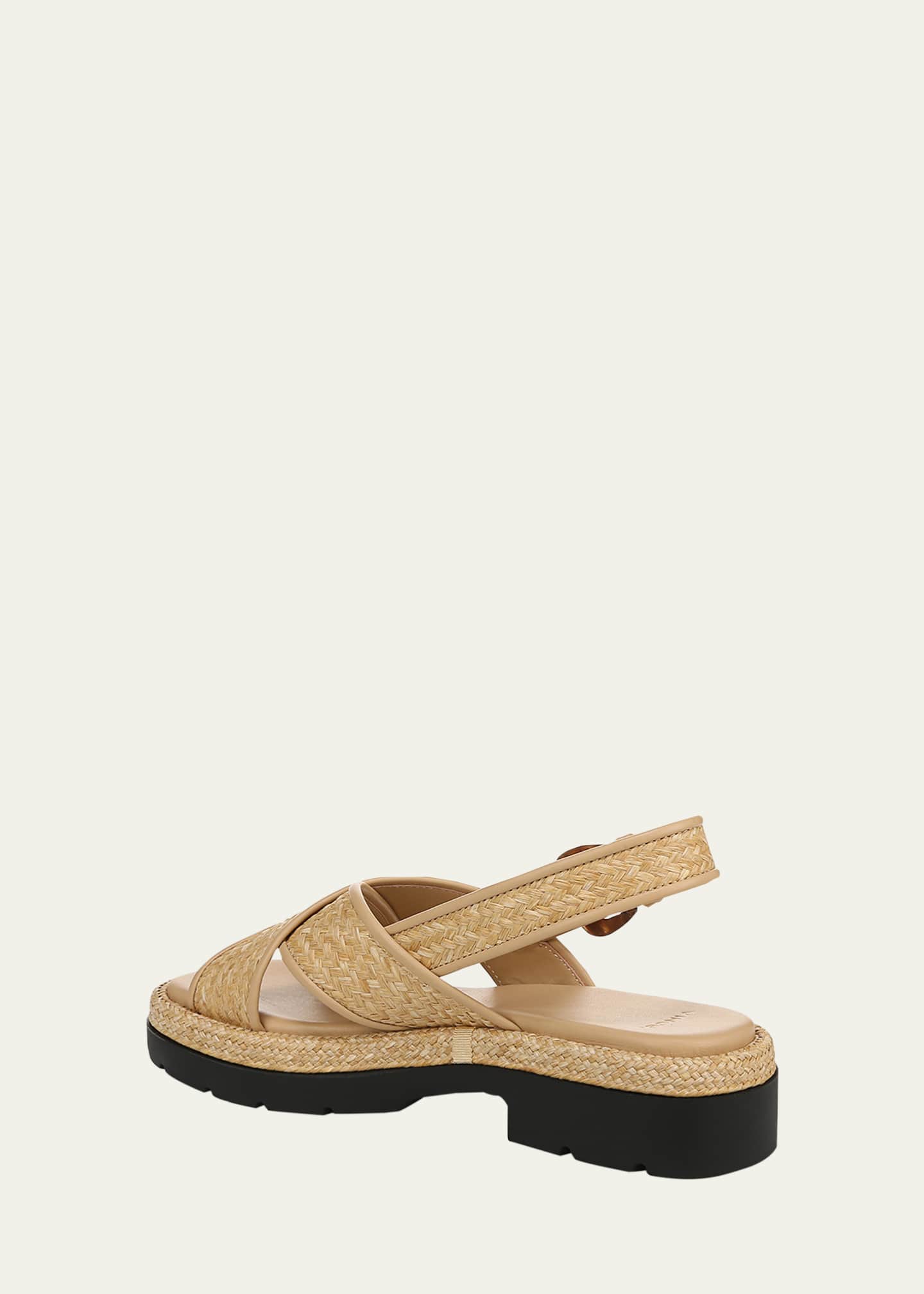 Vince Helena Raffia Lug-Sole Sandals Image 4 of 6